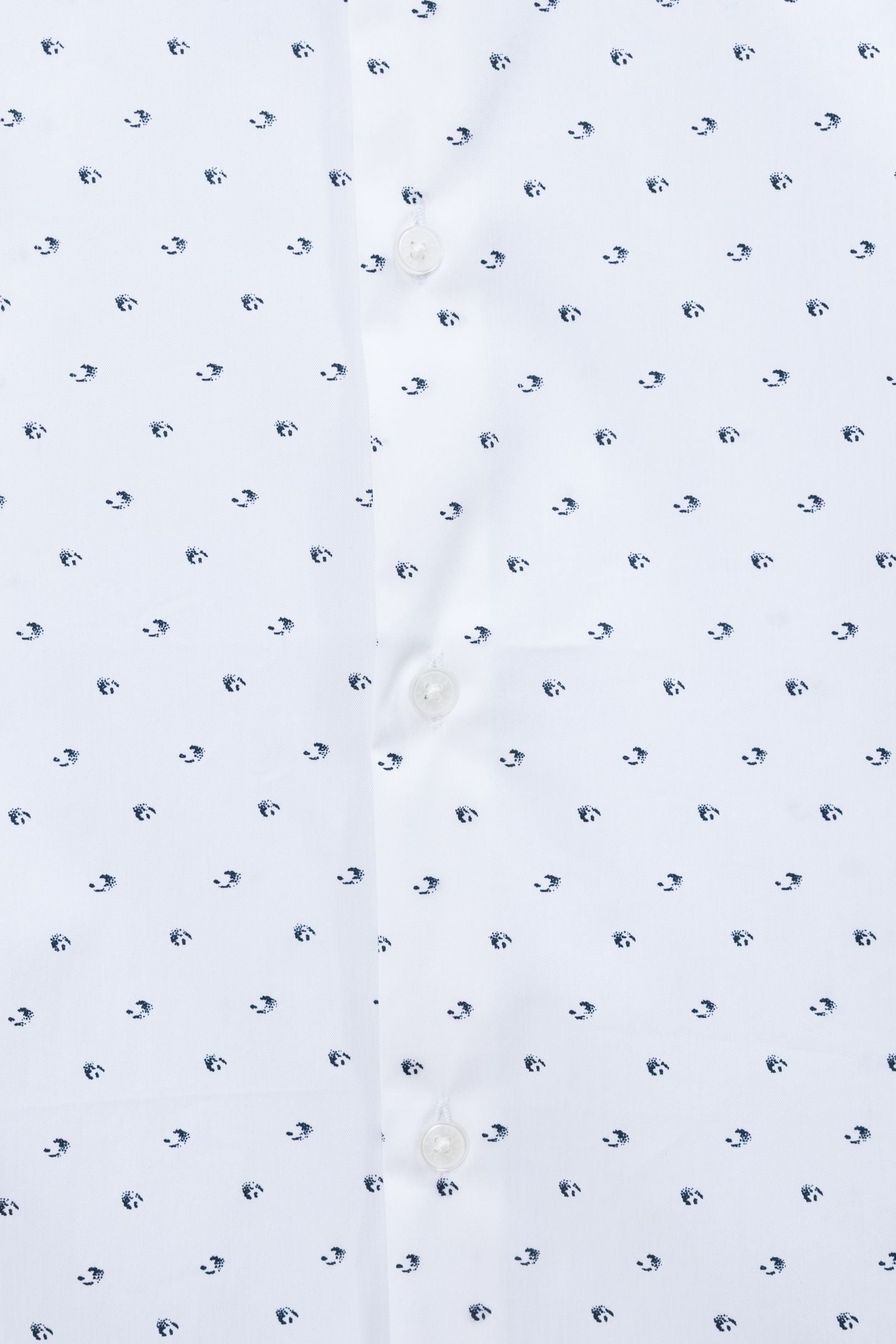 WHITE SLIM SHIRT WITH MINIMALIST PRINT 7