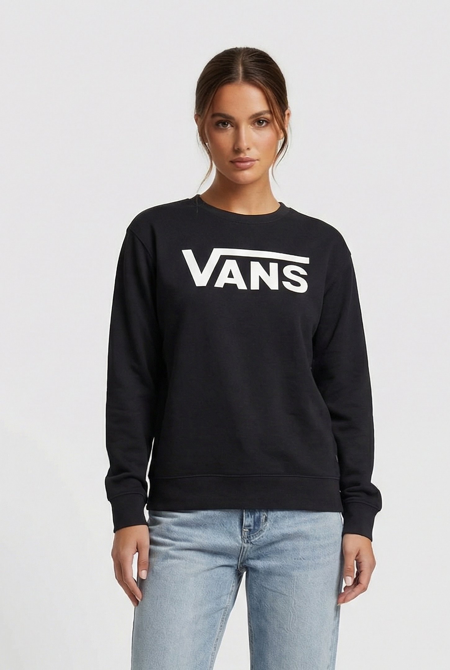 DROP V LOGO BFF CREW-B BLACK/WHITE 1