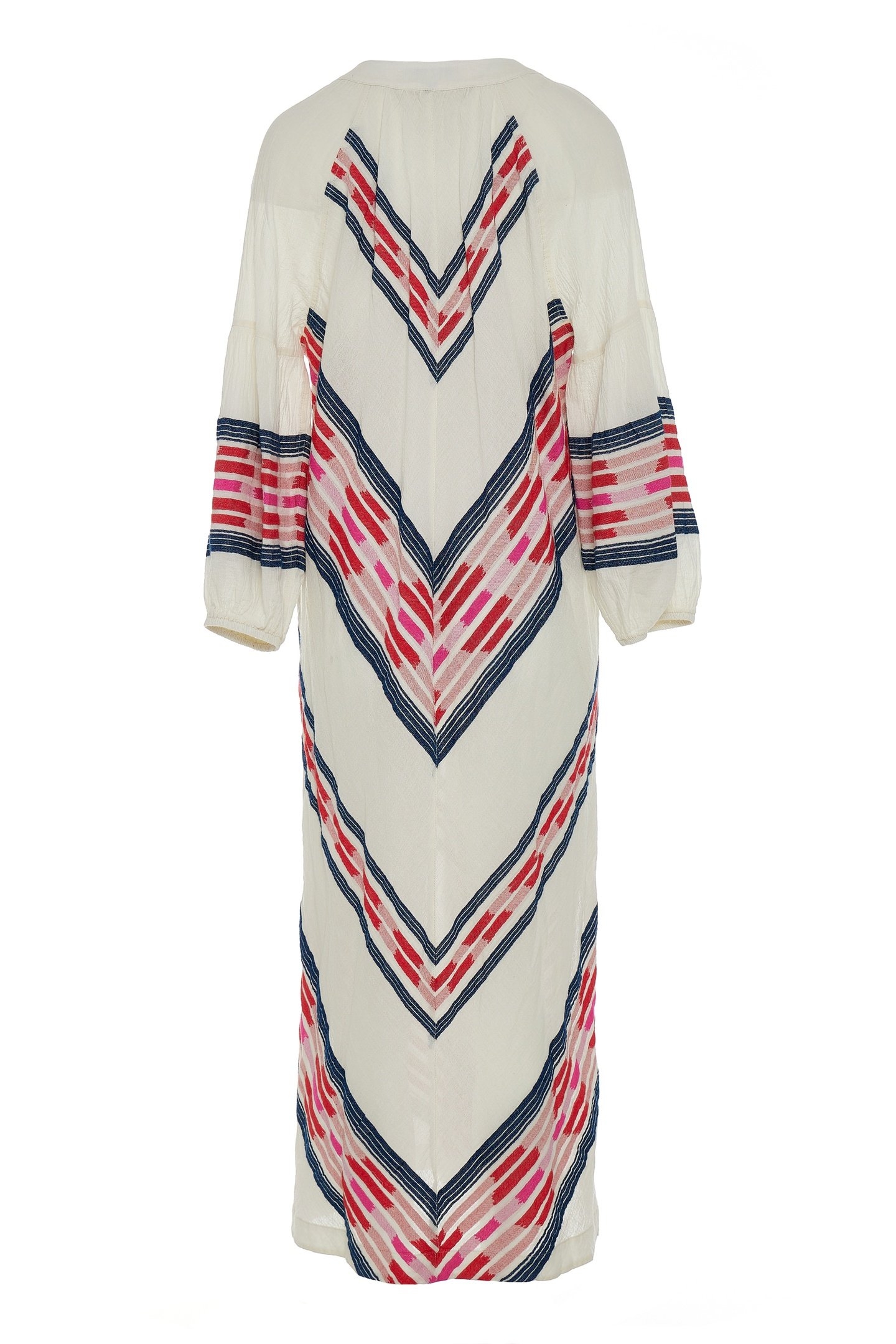 BELOVED LONG DRESS JACQUARD NAVY RED 6