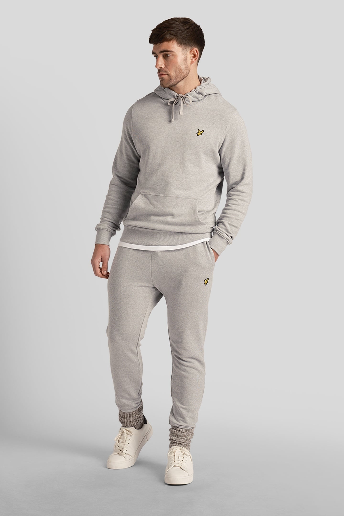 SKINNY SWEATPANT LIGHT GREY MARL 1