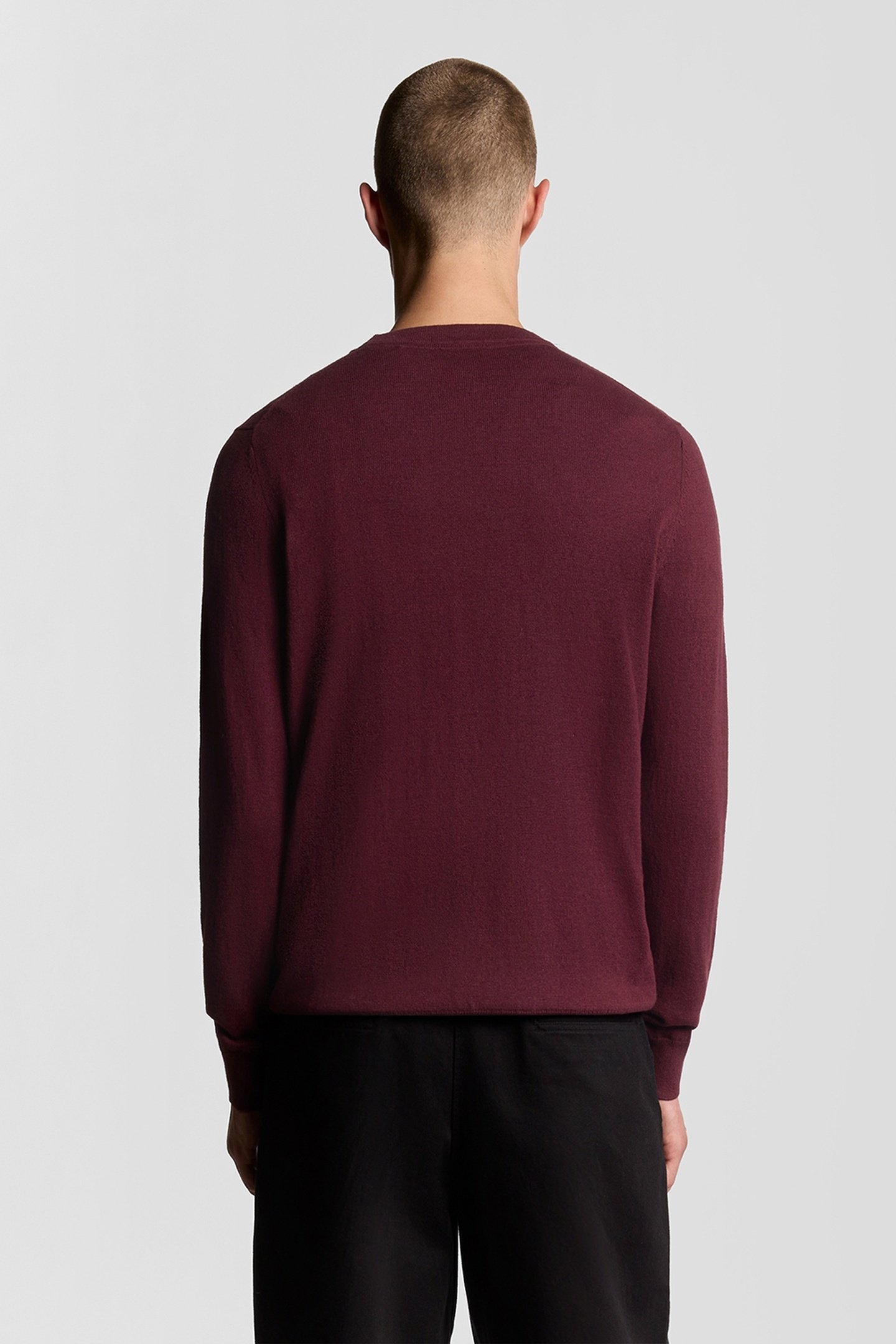COTTON MERINO CREW NECK JUMPER PORT 3
