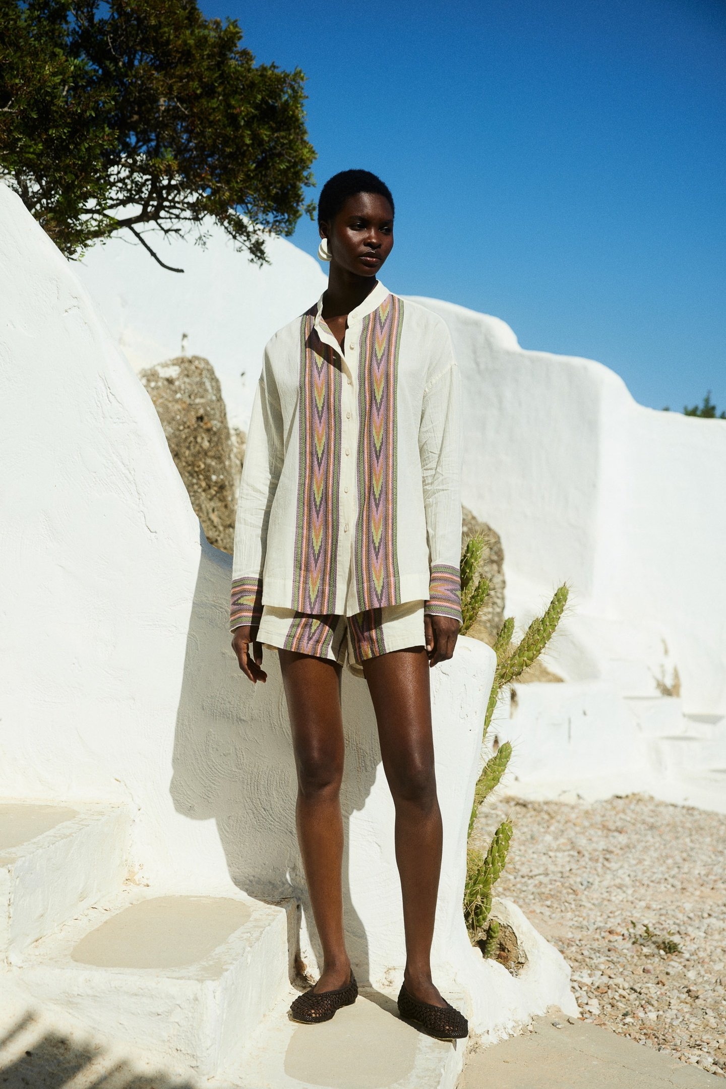 ATI SHORTS JACQUARD PINK GREEN 3