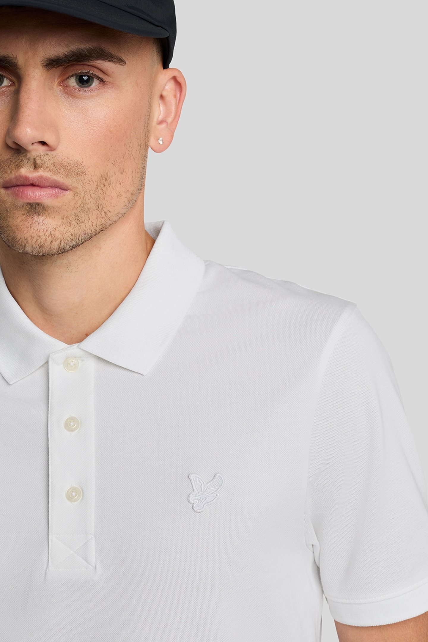 TONAL EAGLE POLO SHIRT WHITE 5