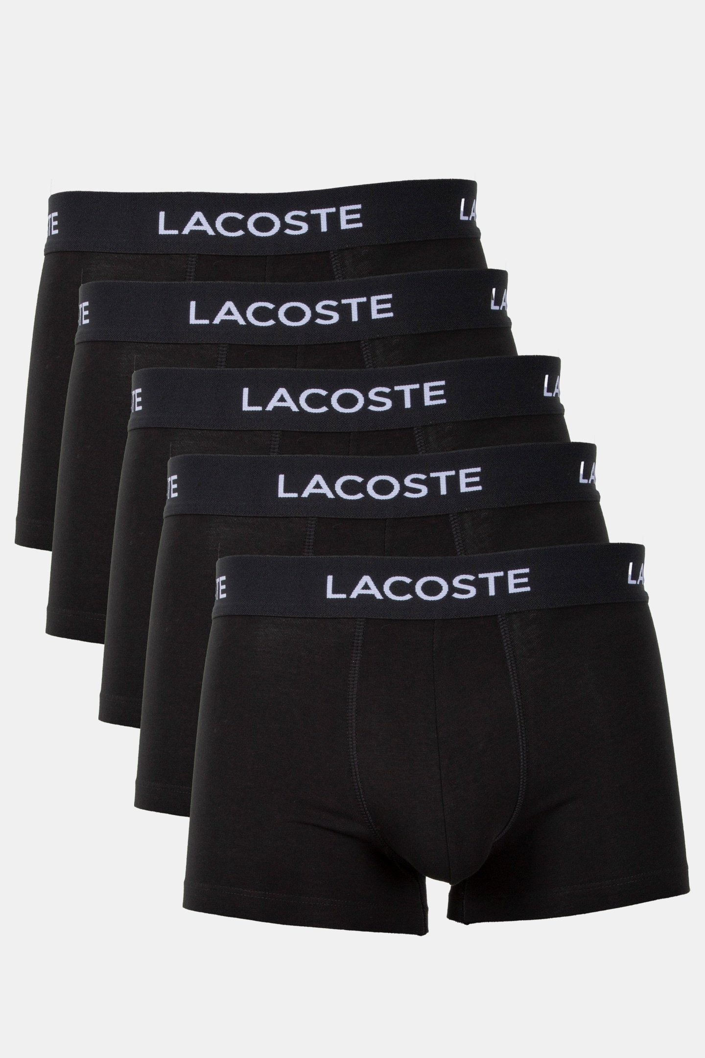 5-PACK STRETCH COTTON TRUNKS BLACK 1