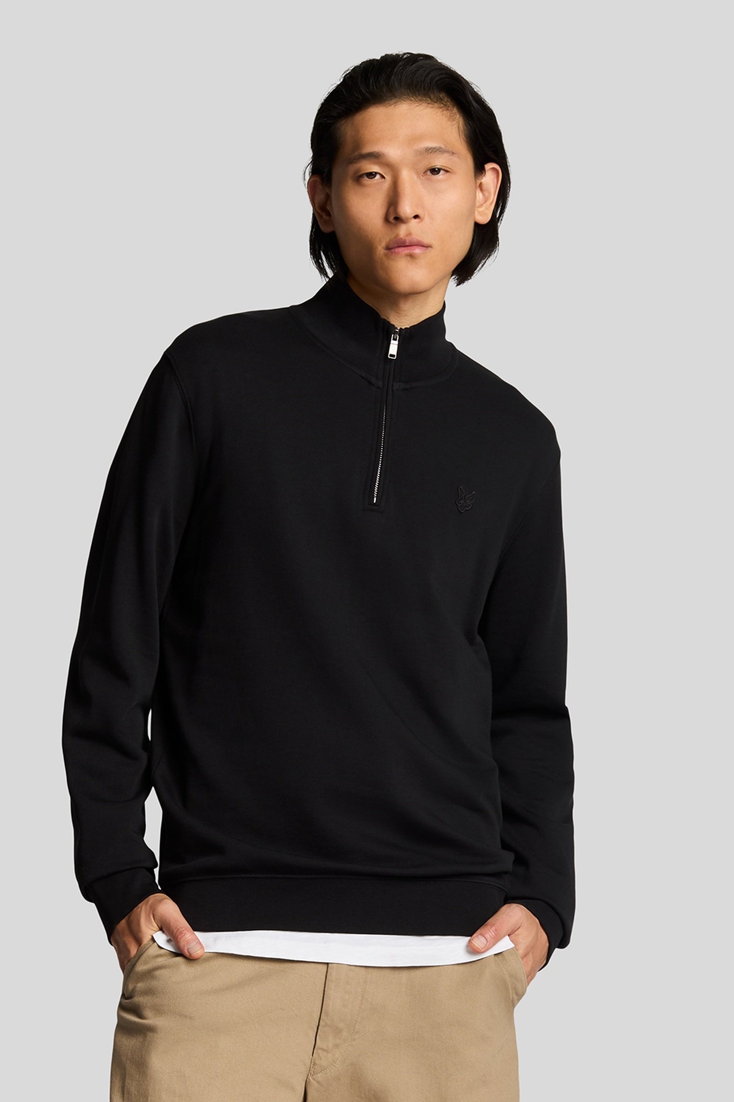 TAILORED ZIP THROUGH OVERSHIRT JET BLACK 1