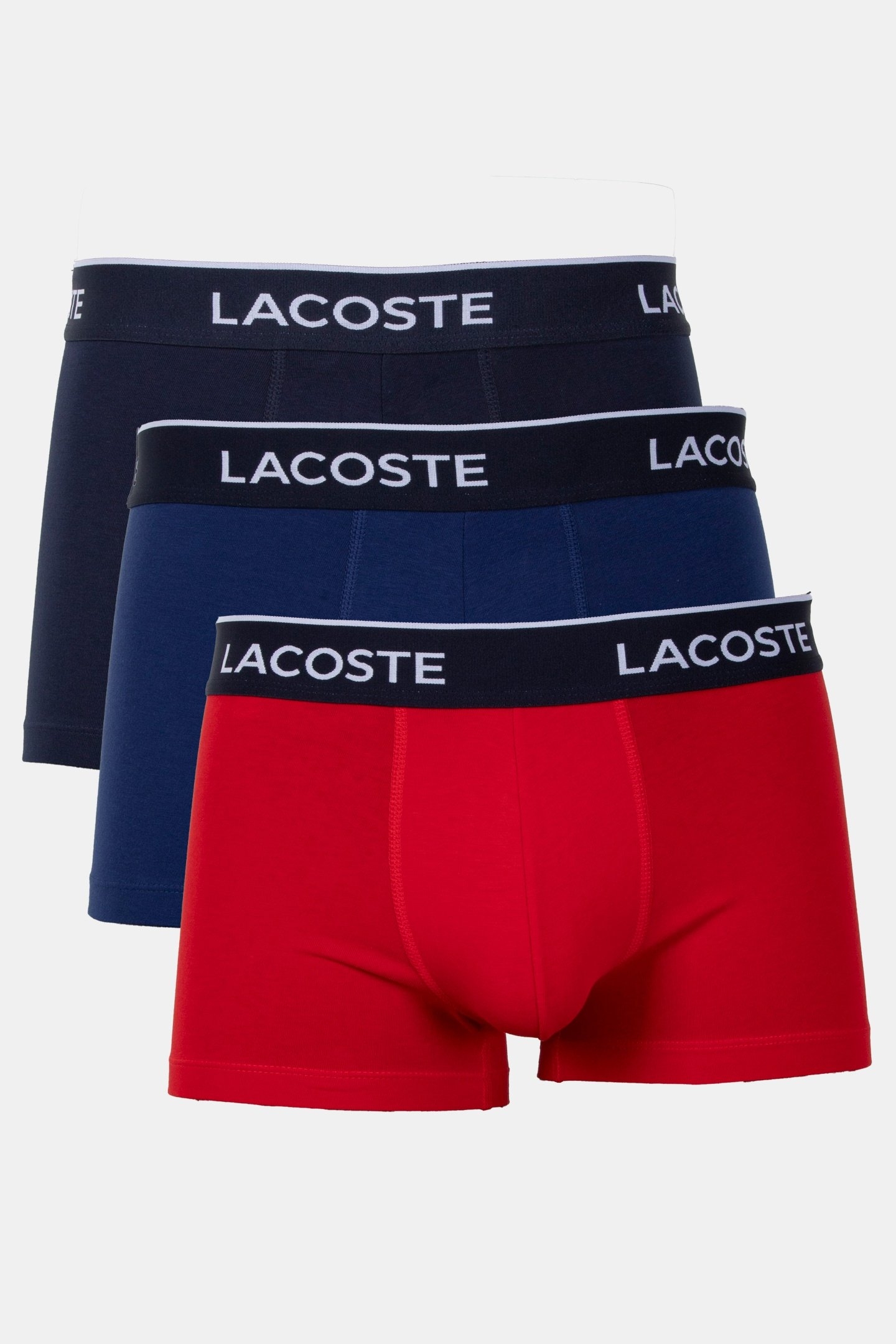 3-PACK STRETCH COTTON TRUNKS NAVY BLUE/RED-METHYLENE 1