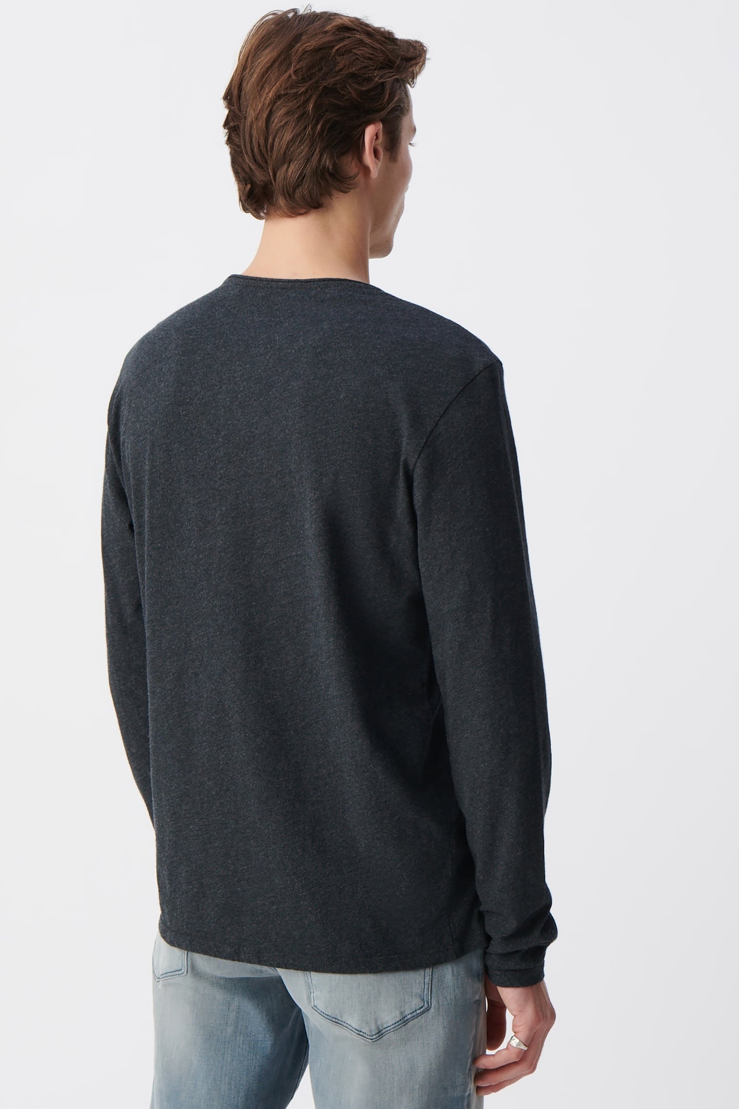 CHARCOAL ESSENTIAL ROUND_NECK LONG_SLEEVE T_SHIRT 3