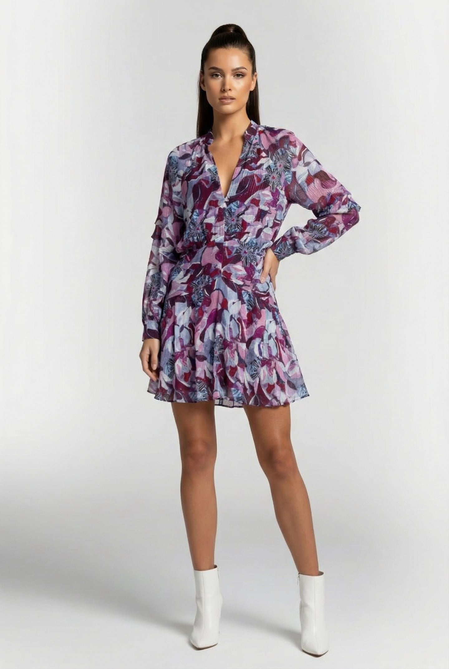 DARSA DRESS PURPLE/MULTICO 1