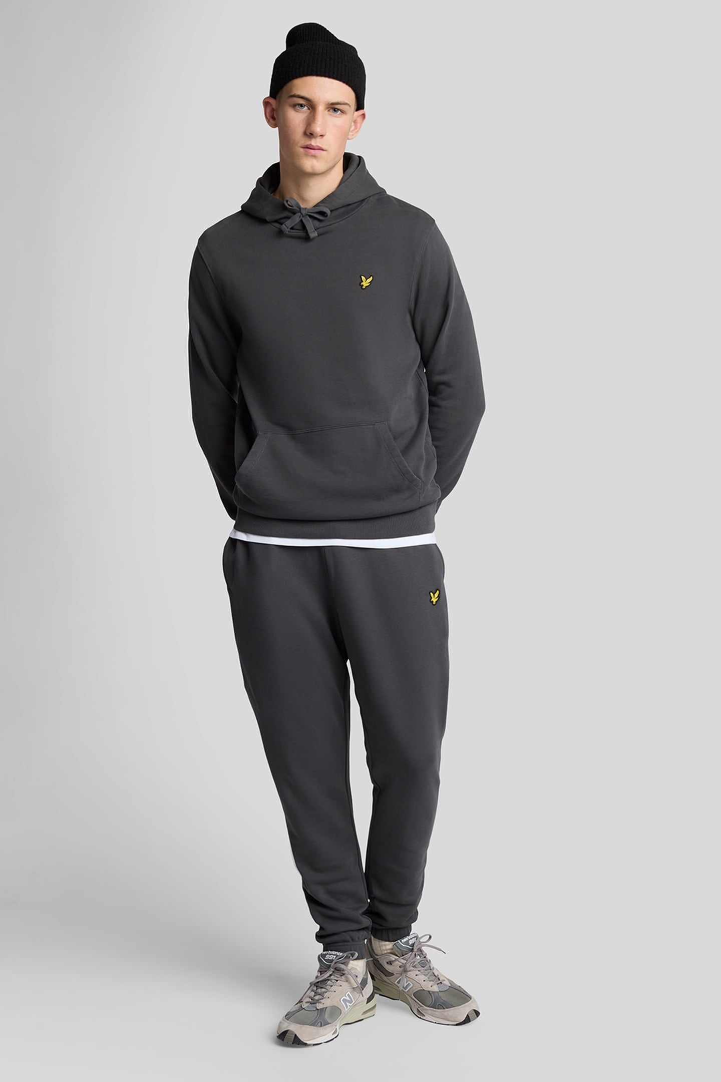 SLIM SWEAT PANT GUNMETAL 1