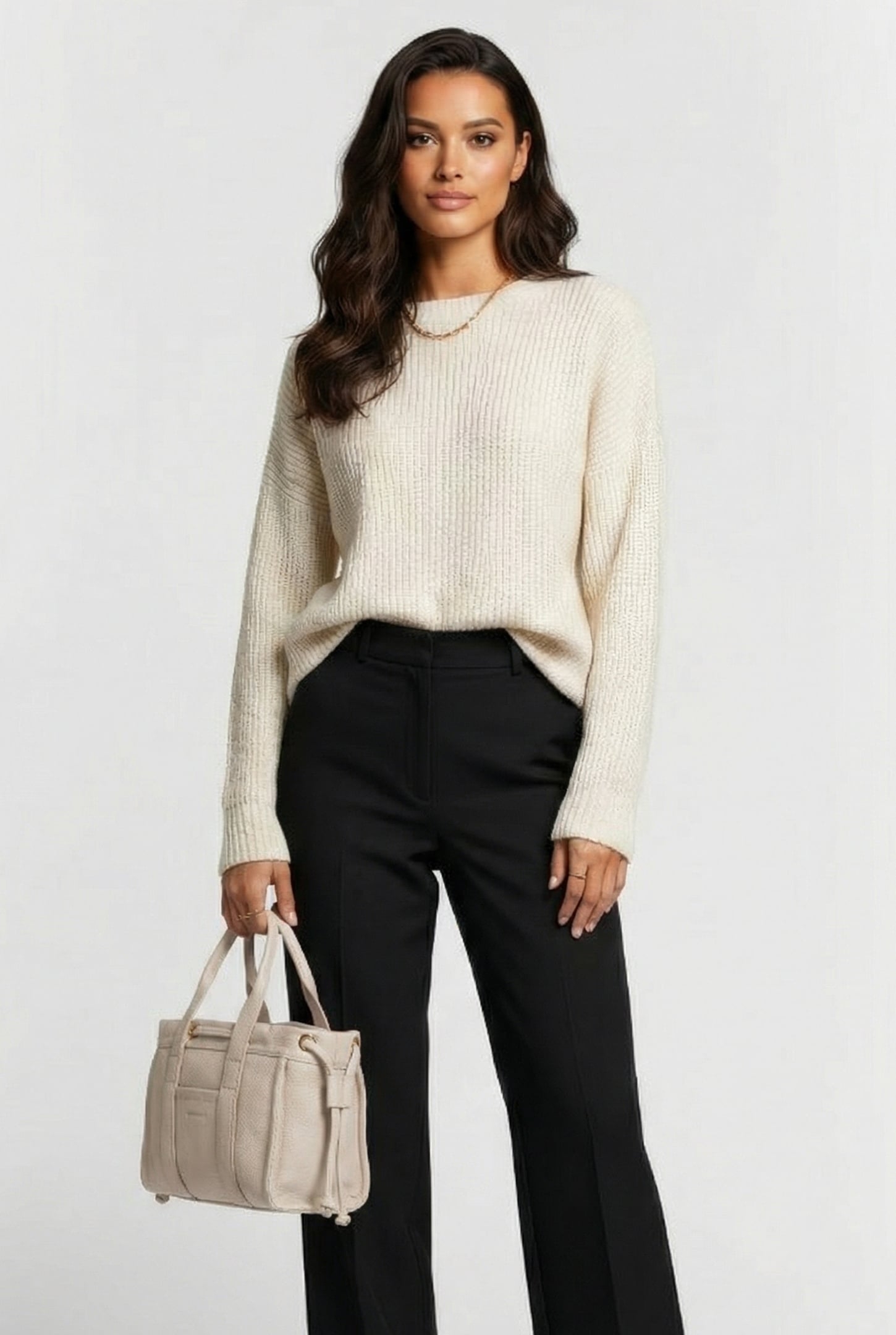 GRAINED LEATHER SMALL TOTE BAG 1