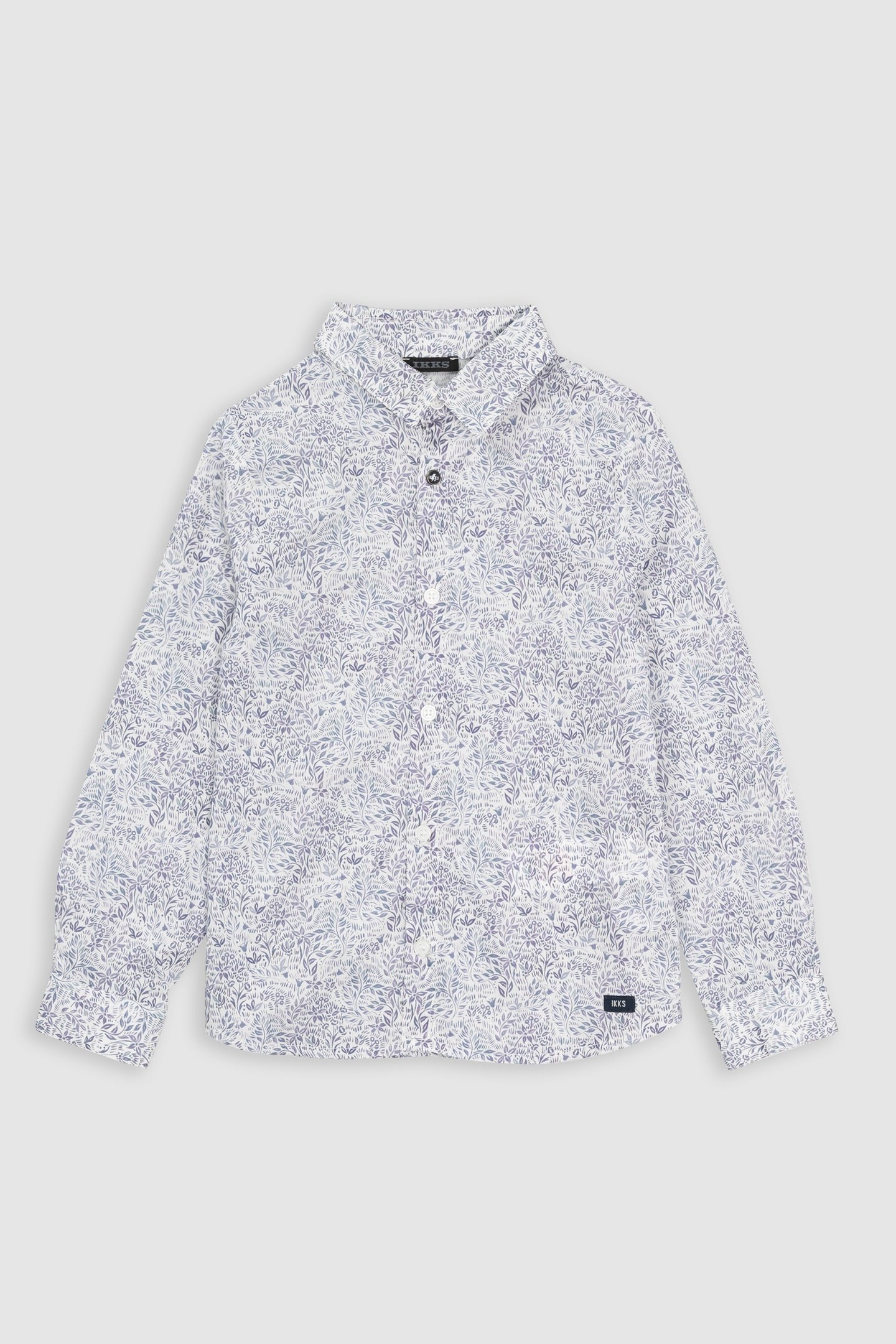 WHITE MINIMALIST FLORAL PRINTED SHIRT 1