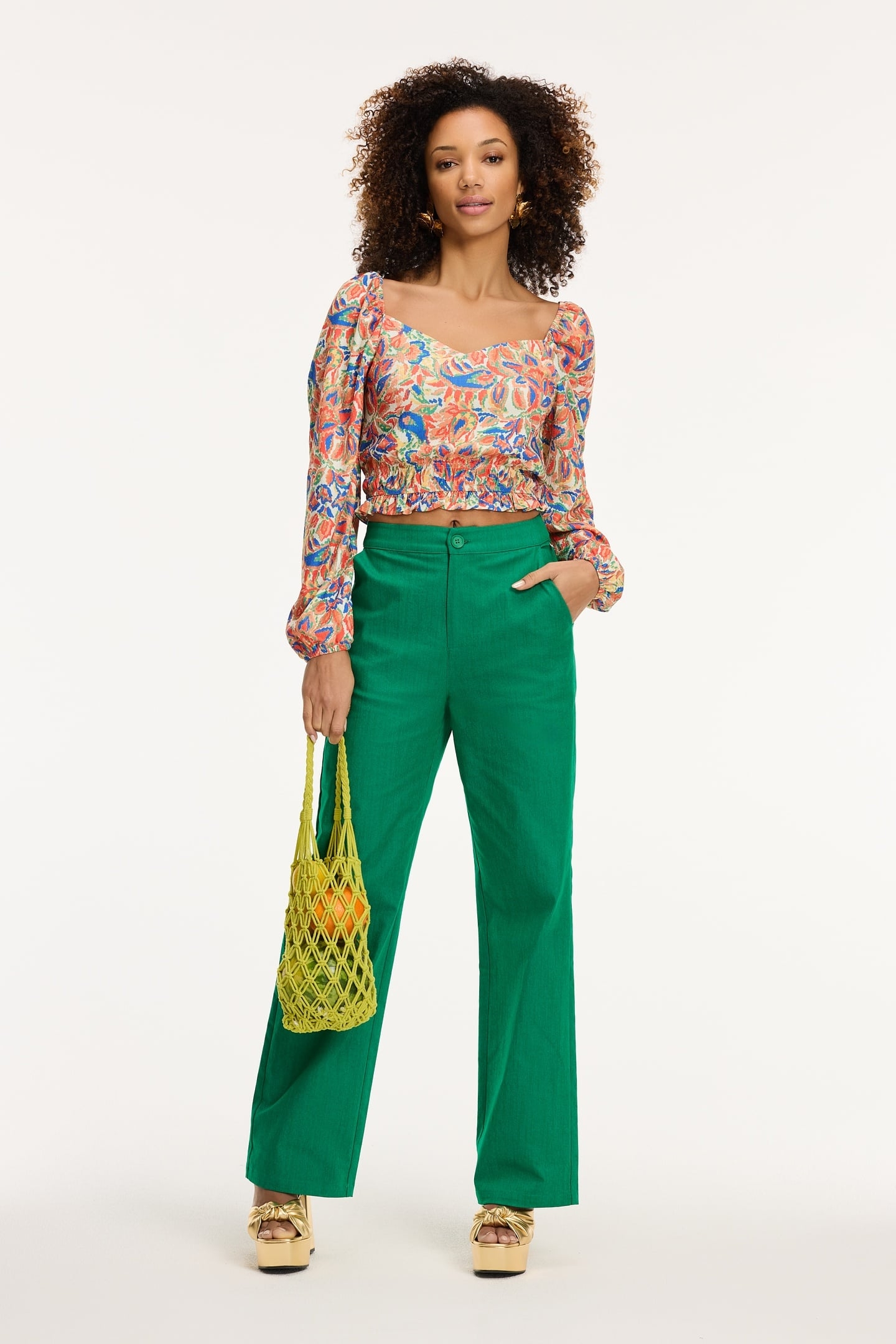 INDI TOP SICILIAN FLOWER ORANGE SICILIAN FLOWER 1