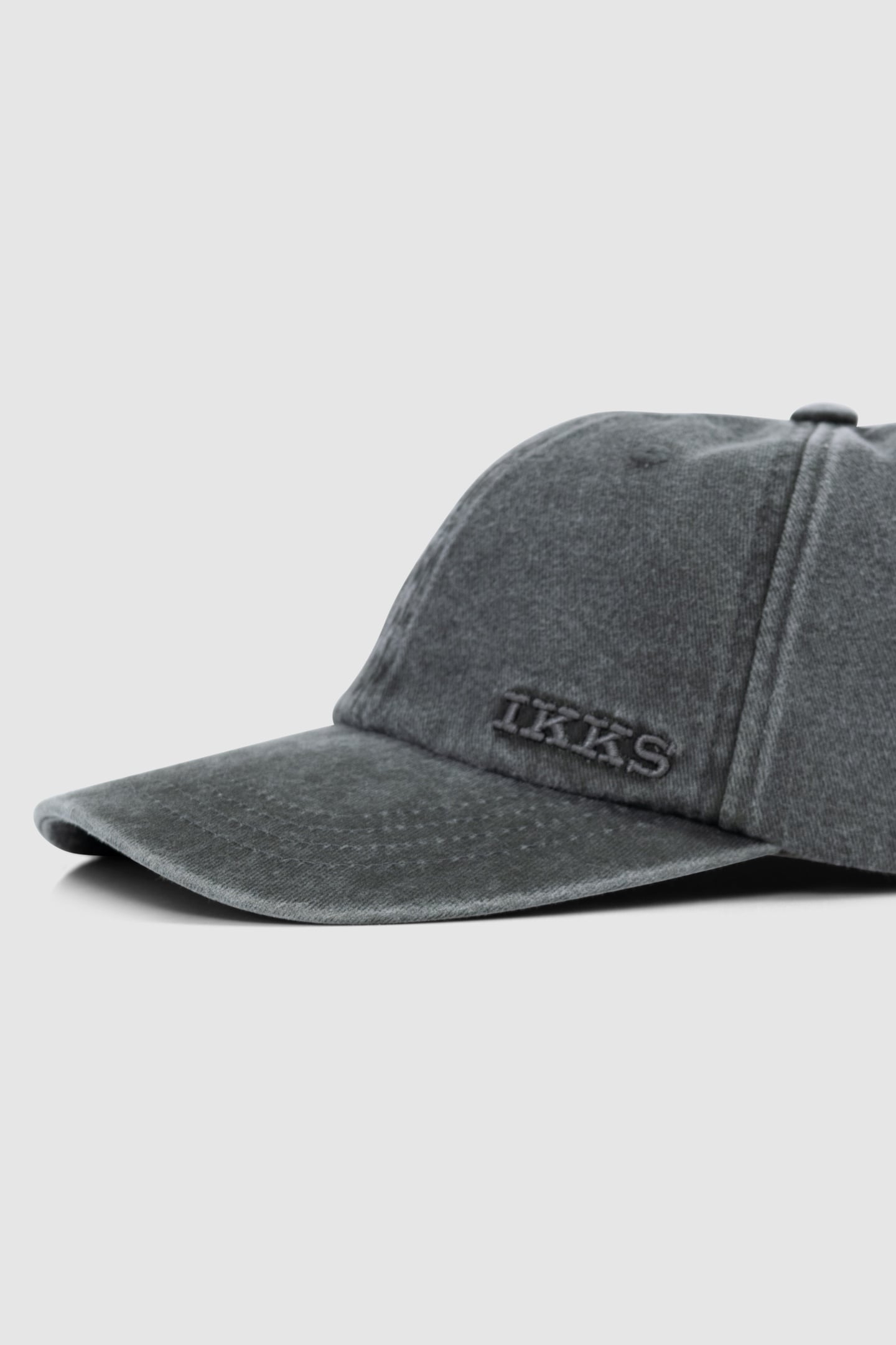 GREY BLUE DENIM CAP WITH EMBROIDERED LOGO 5