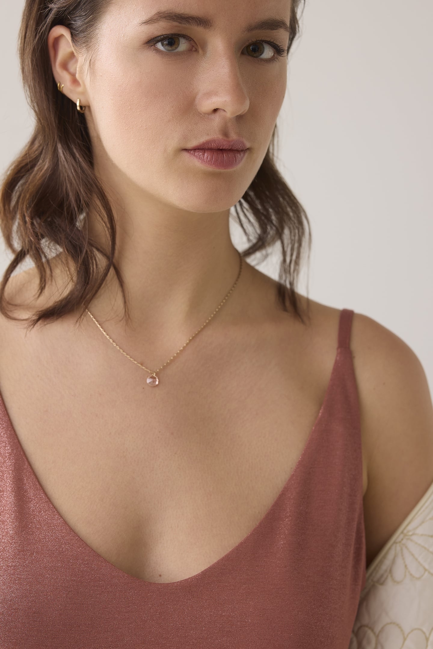 REVERSIBLE SINGLET METALLIC COATED JERSEY SEPHIA BLUSH 4