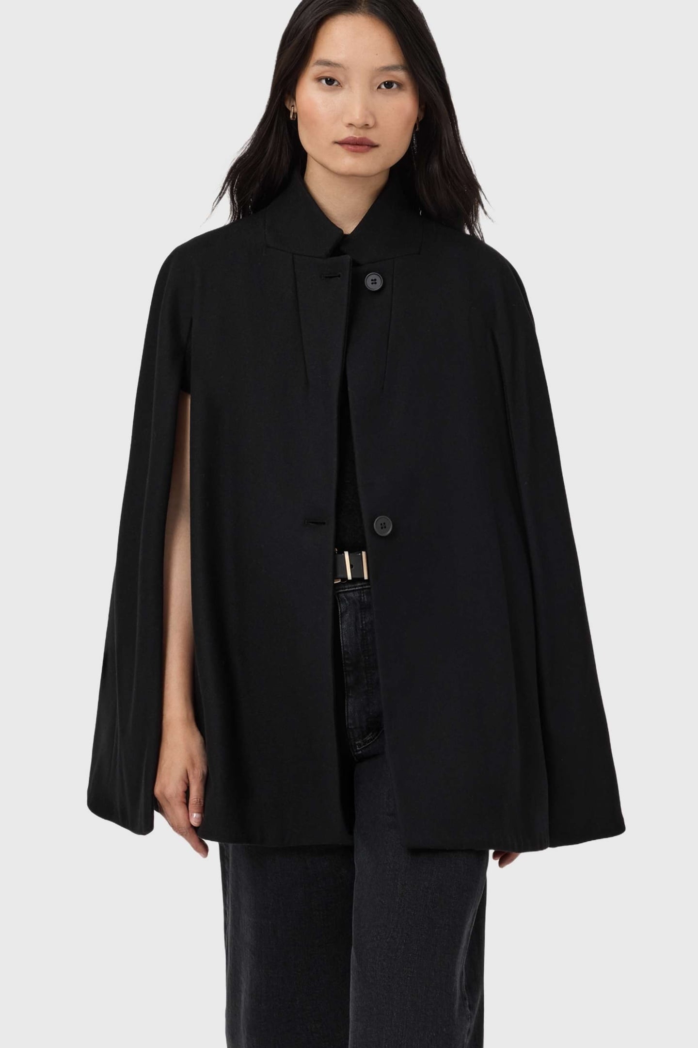 LUNIS CAPE COAT BLACK 3