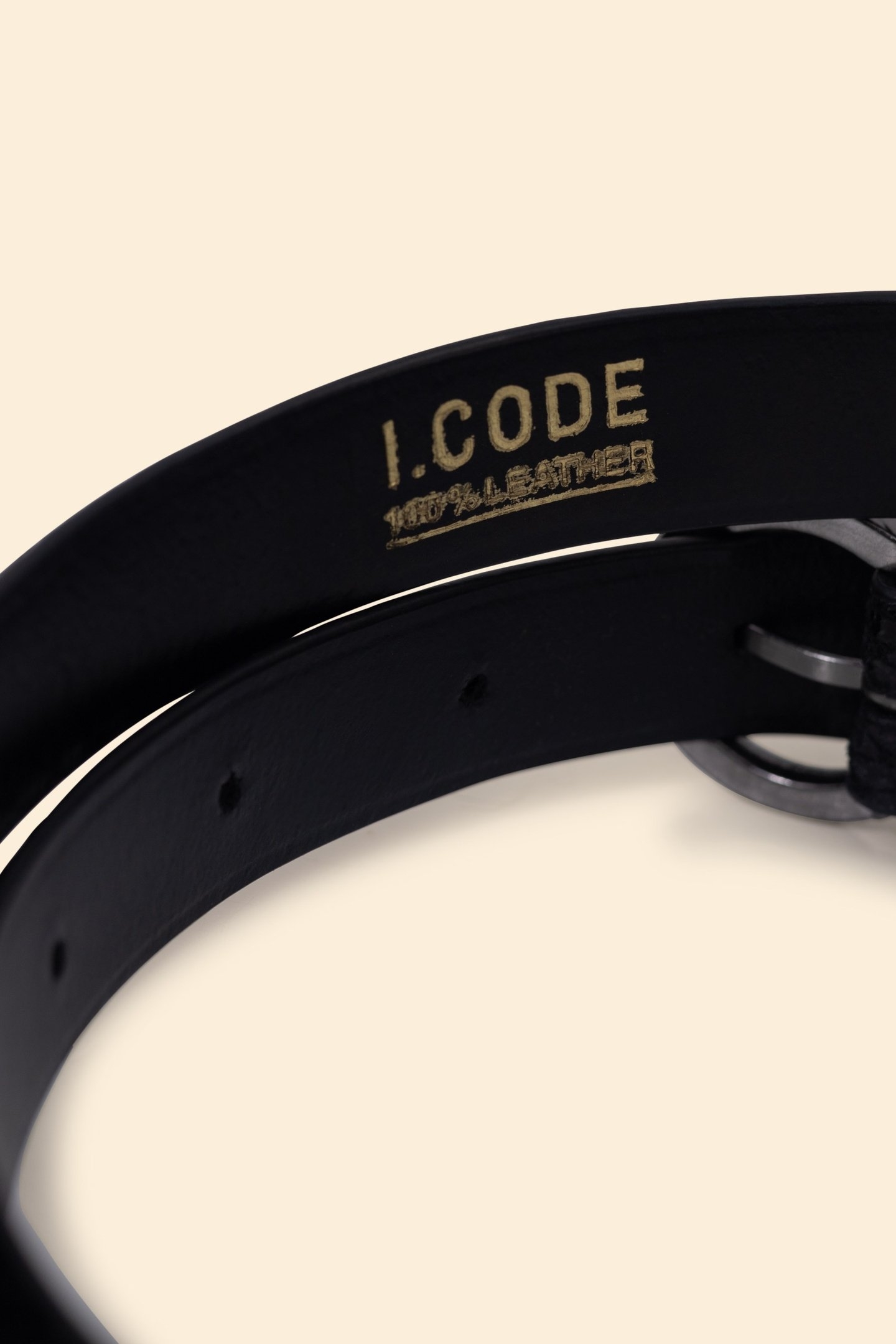 BLACK PYTHON-EFFECT LEATHER BELT BLACK 4