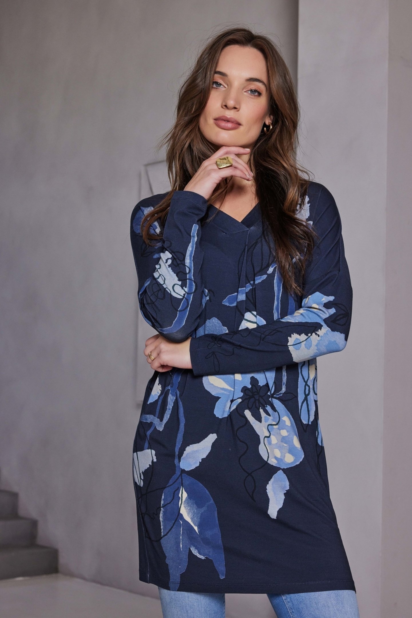 LOOSE DRESS INDY AMBIANCE PRINT 1