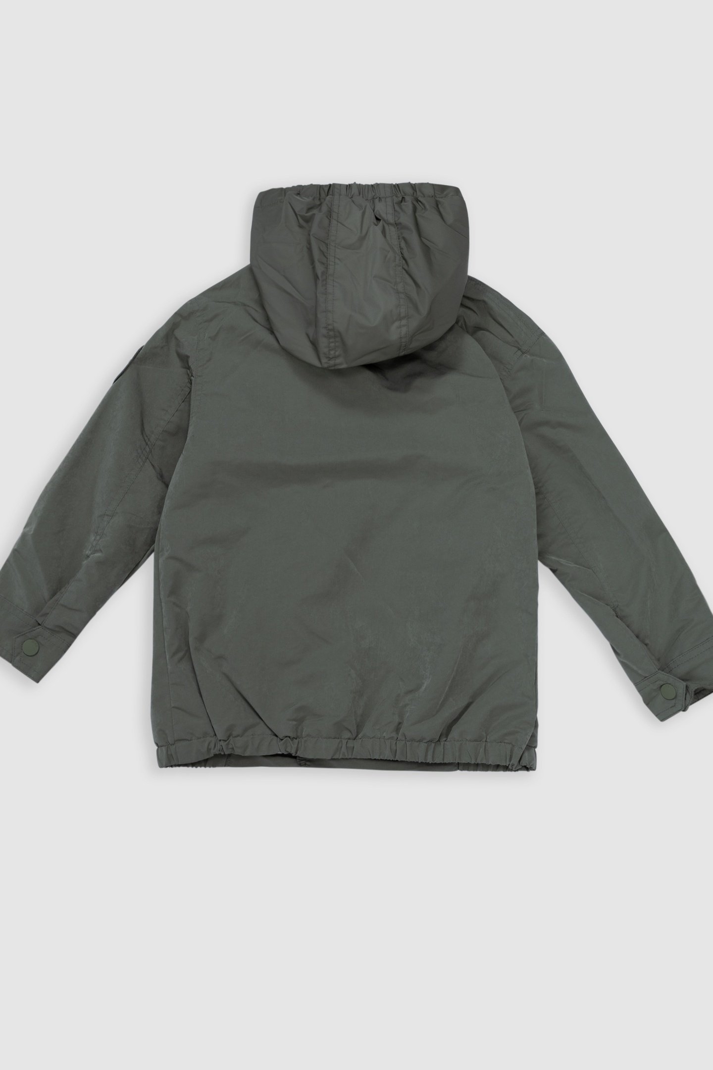 HOODED KHAKI JACKET WITH TERRYCLOTH LINING 2