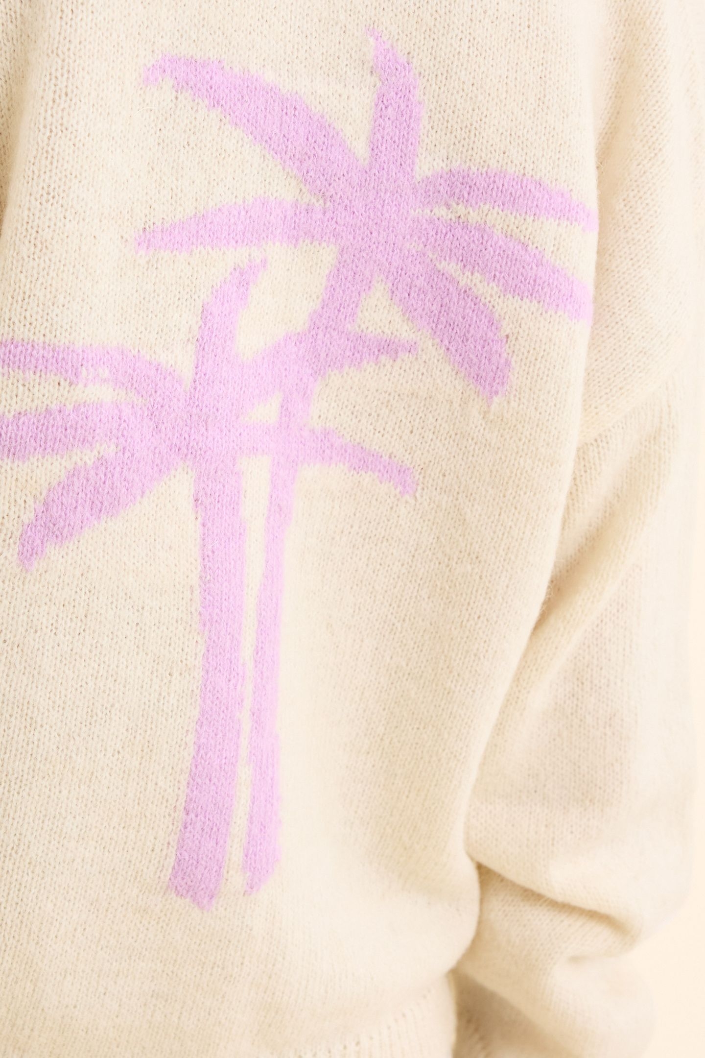 ECRU KNIT CARDIGAN WITH PALM TREES ON BACK OFF-WHITE 4