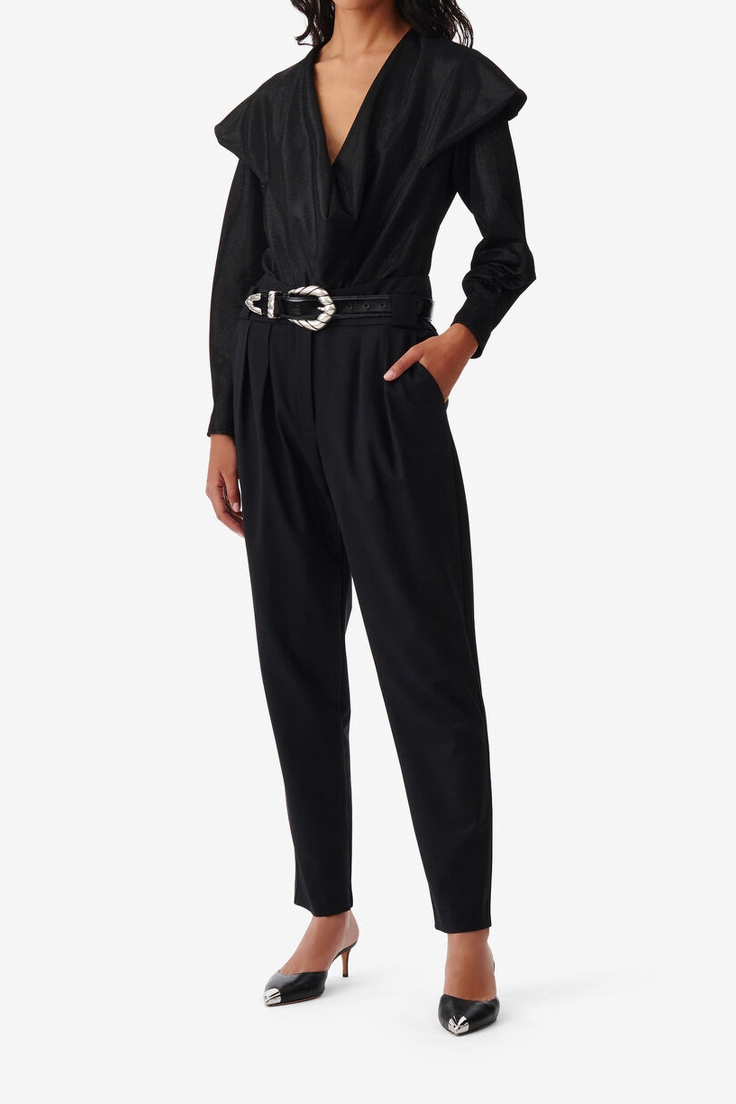 MARISSA TOP SHINY BLACK 2