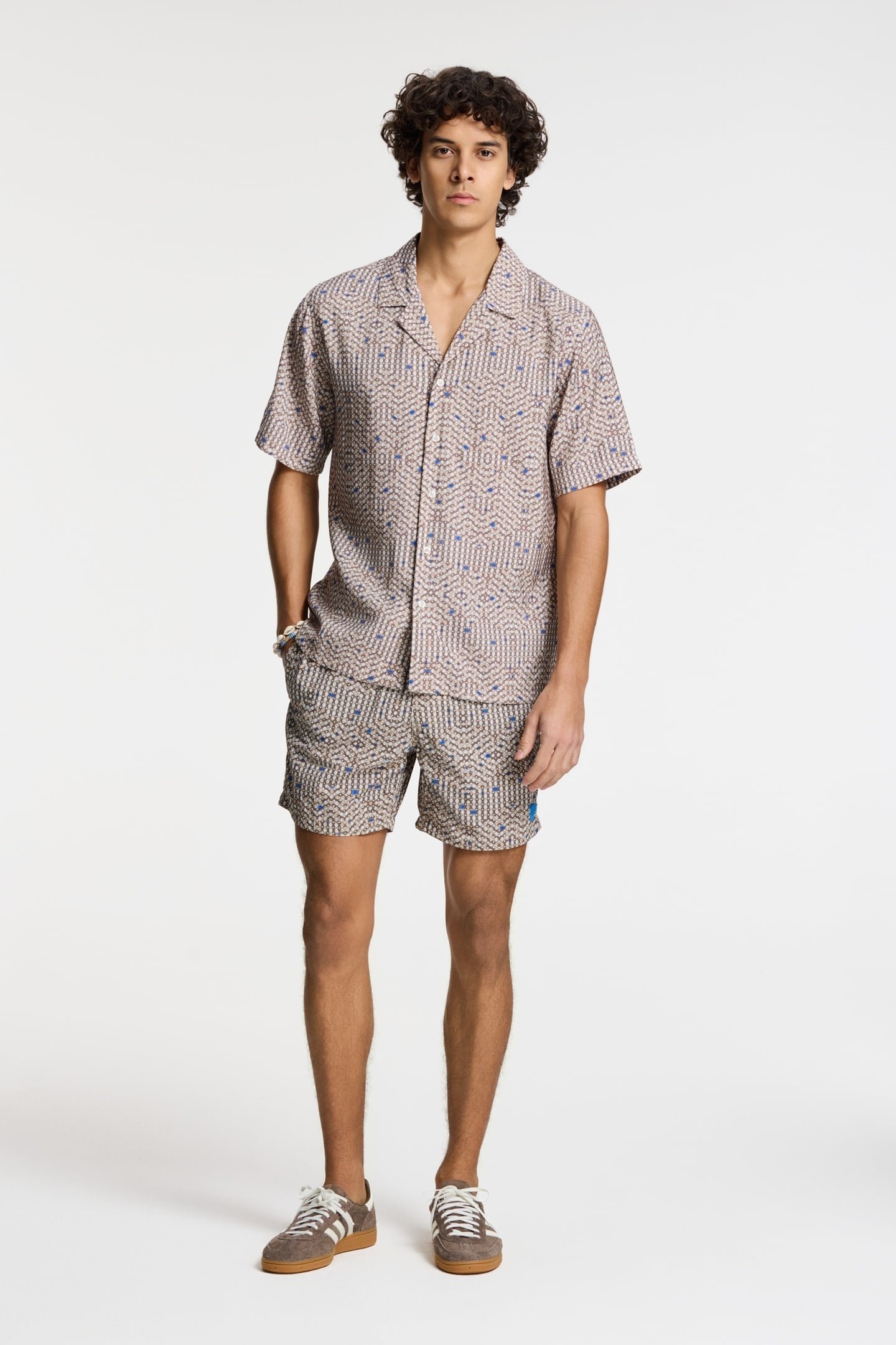 VIC SHORT SLEEVE SHIRT GEO STORM BEIGE GEO STORM 2