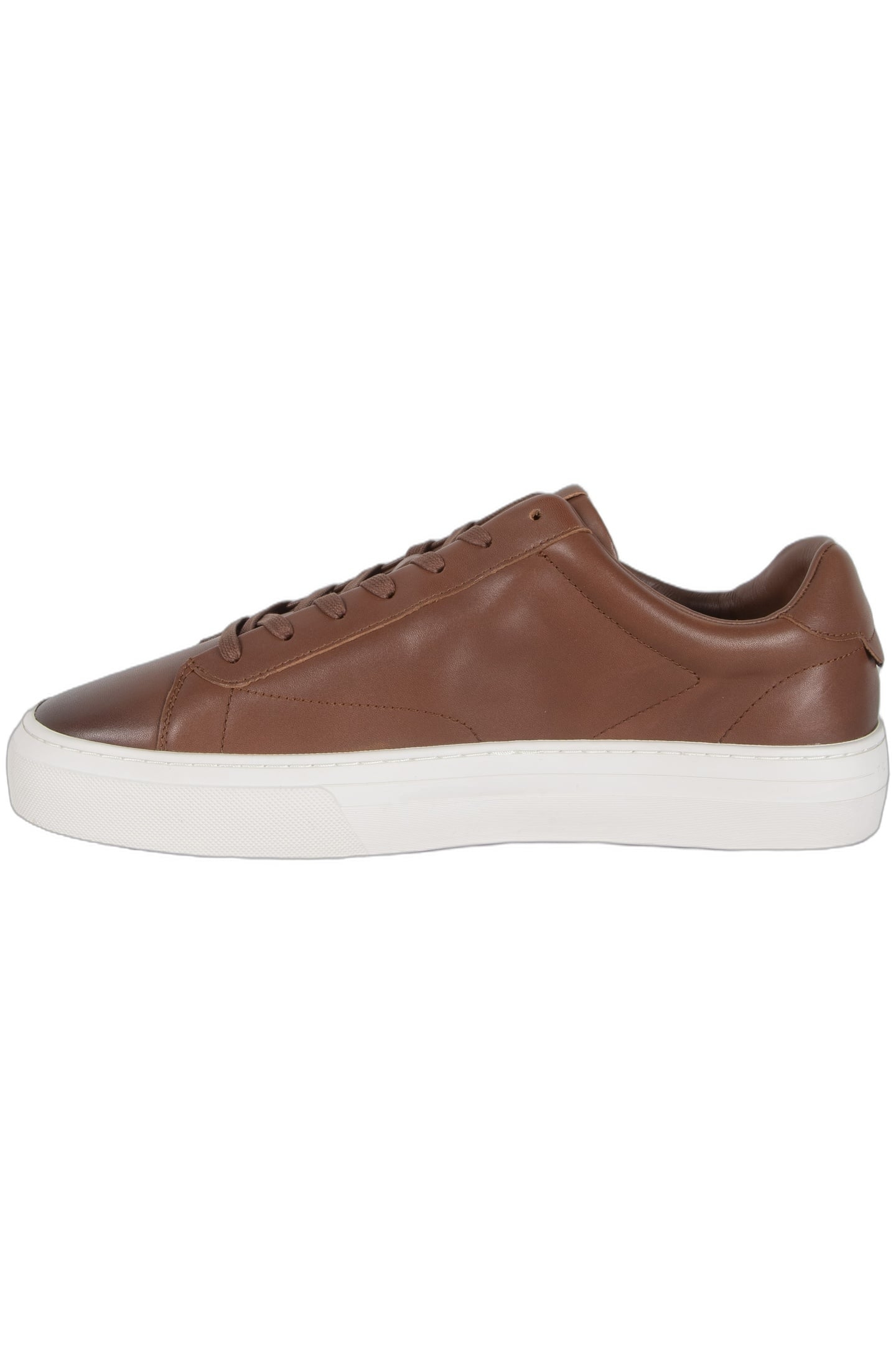 LEATHER CUPSOLE COURT SHOES WINTER COGNAC 2