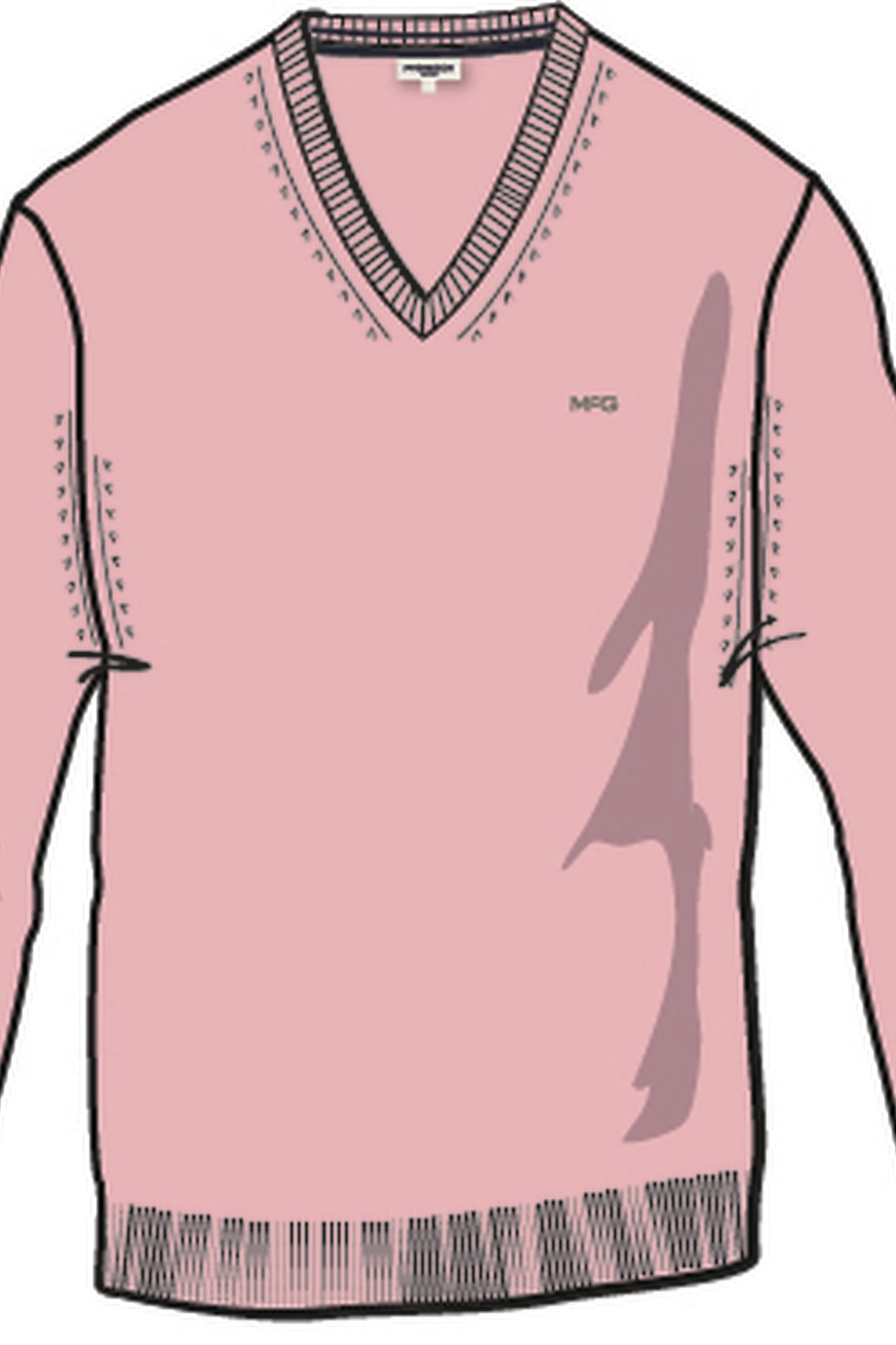 V-NECK SWEATER LIGHT PINK 3