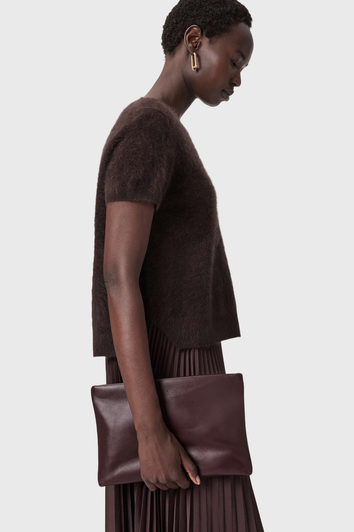 BETTINA CLUTCH DARK RED 1