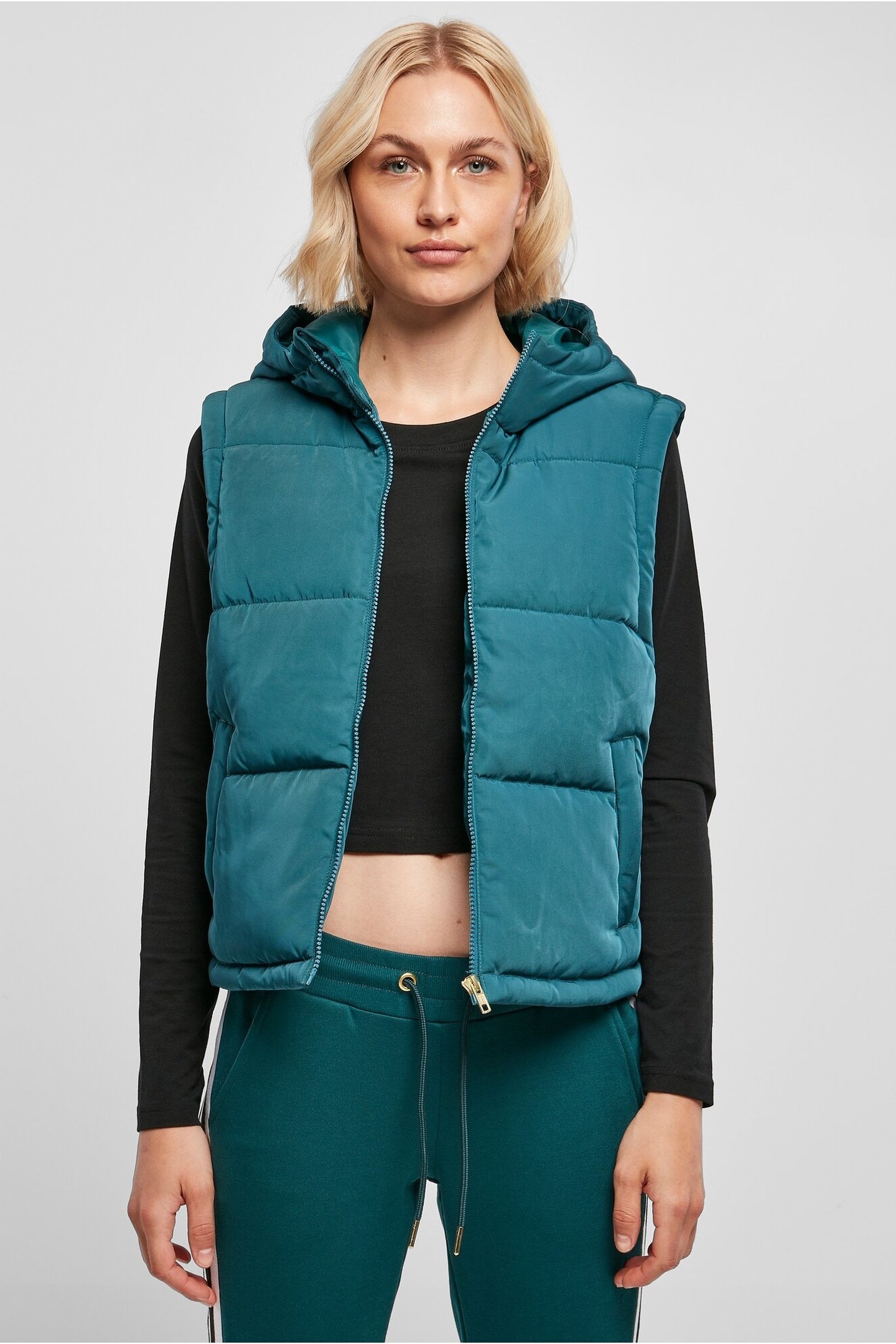 LADIES RECYCLED TWILL PUFFER VEST JASPER 2