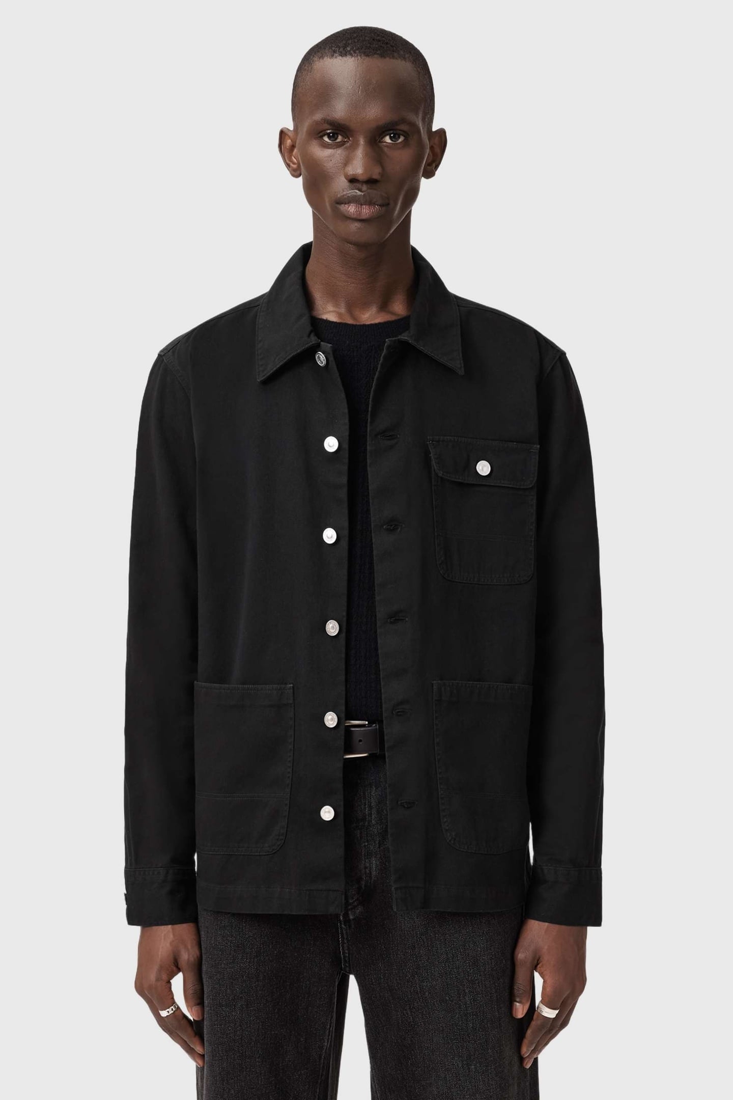 NEVIS CHORE SHIRT BURNISHED BLACK 1