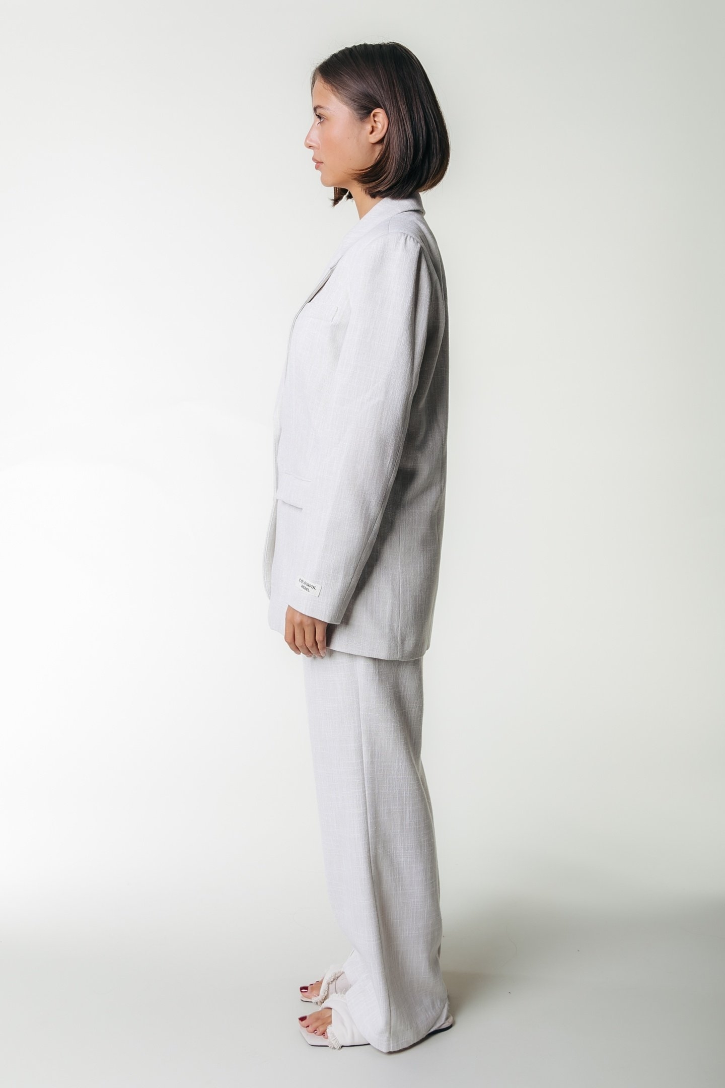 RUS STRUCTURE PINTUCK STRAIGHT PANTS BEIGE 3