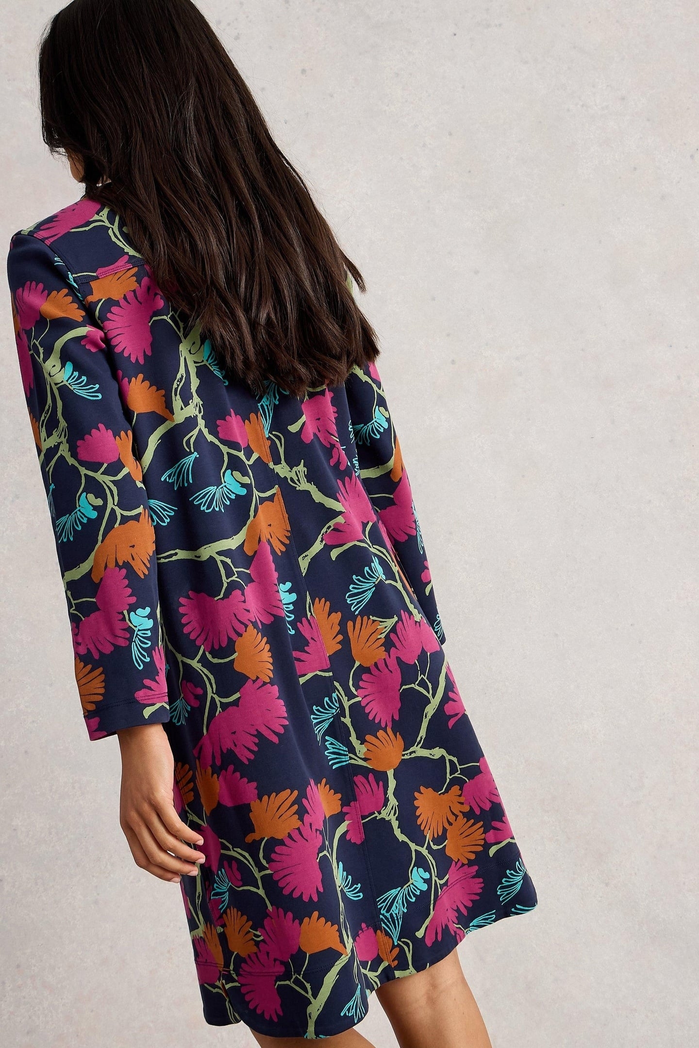 JUNE DRESS NAVY MULTI 2