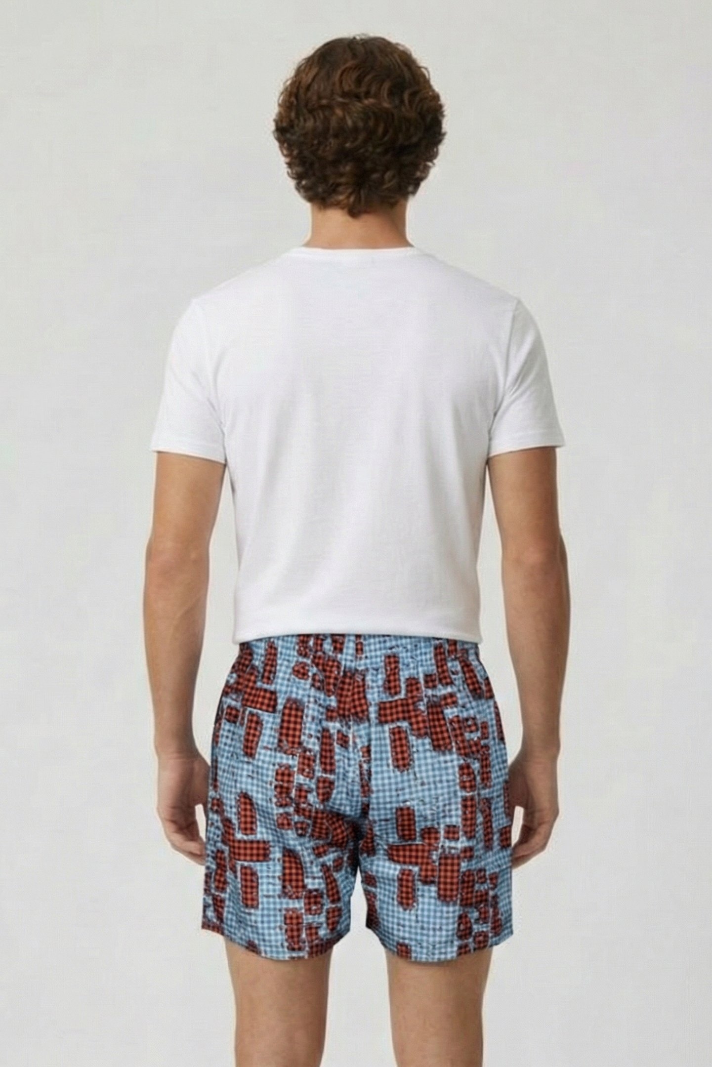 MEN'S BEACH BOXER ALLOVER RED MULTI 2