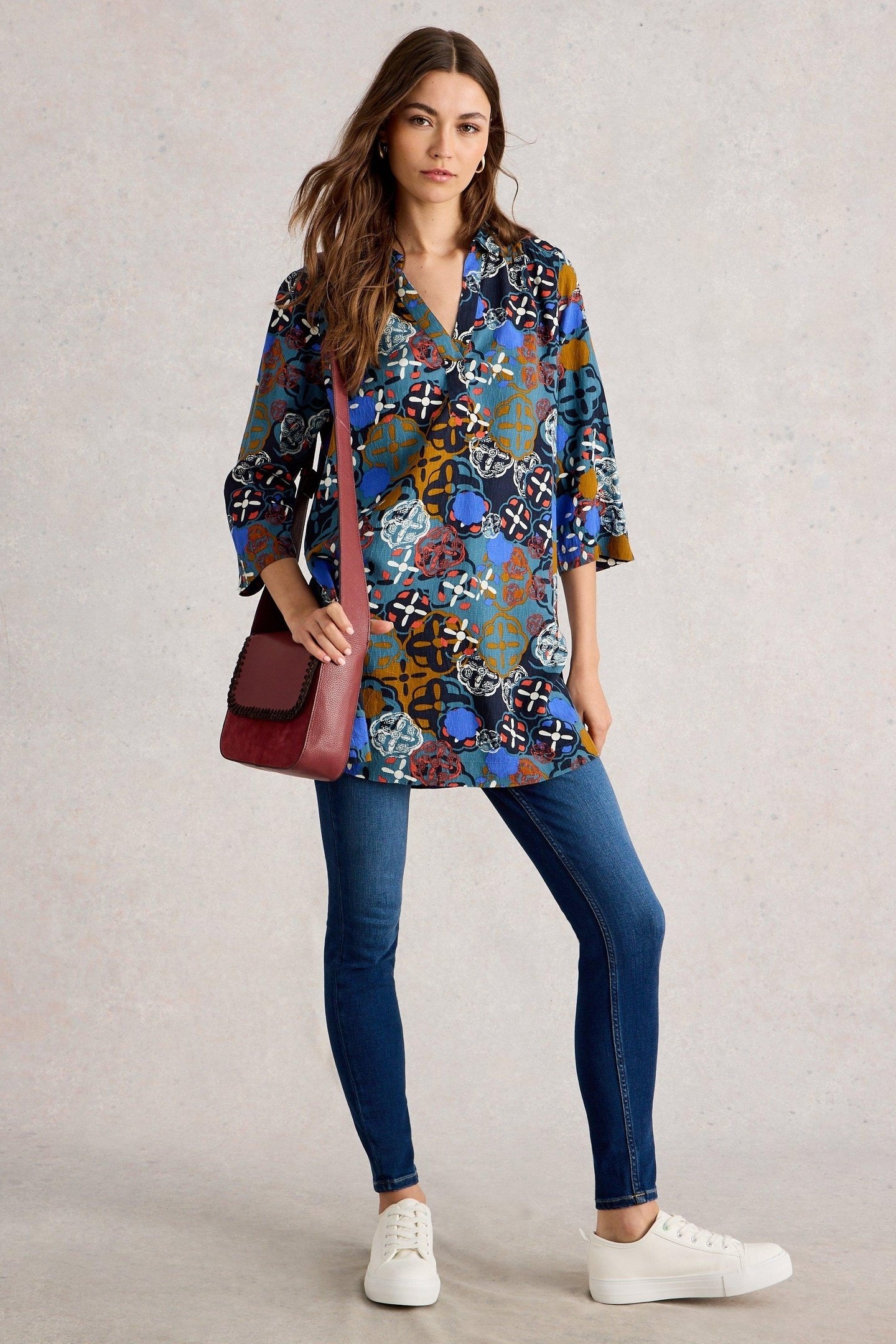 BLAKE TUNIC CHARTREUSE MULTI 1