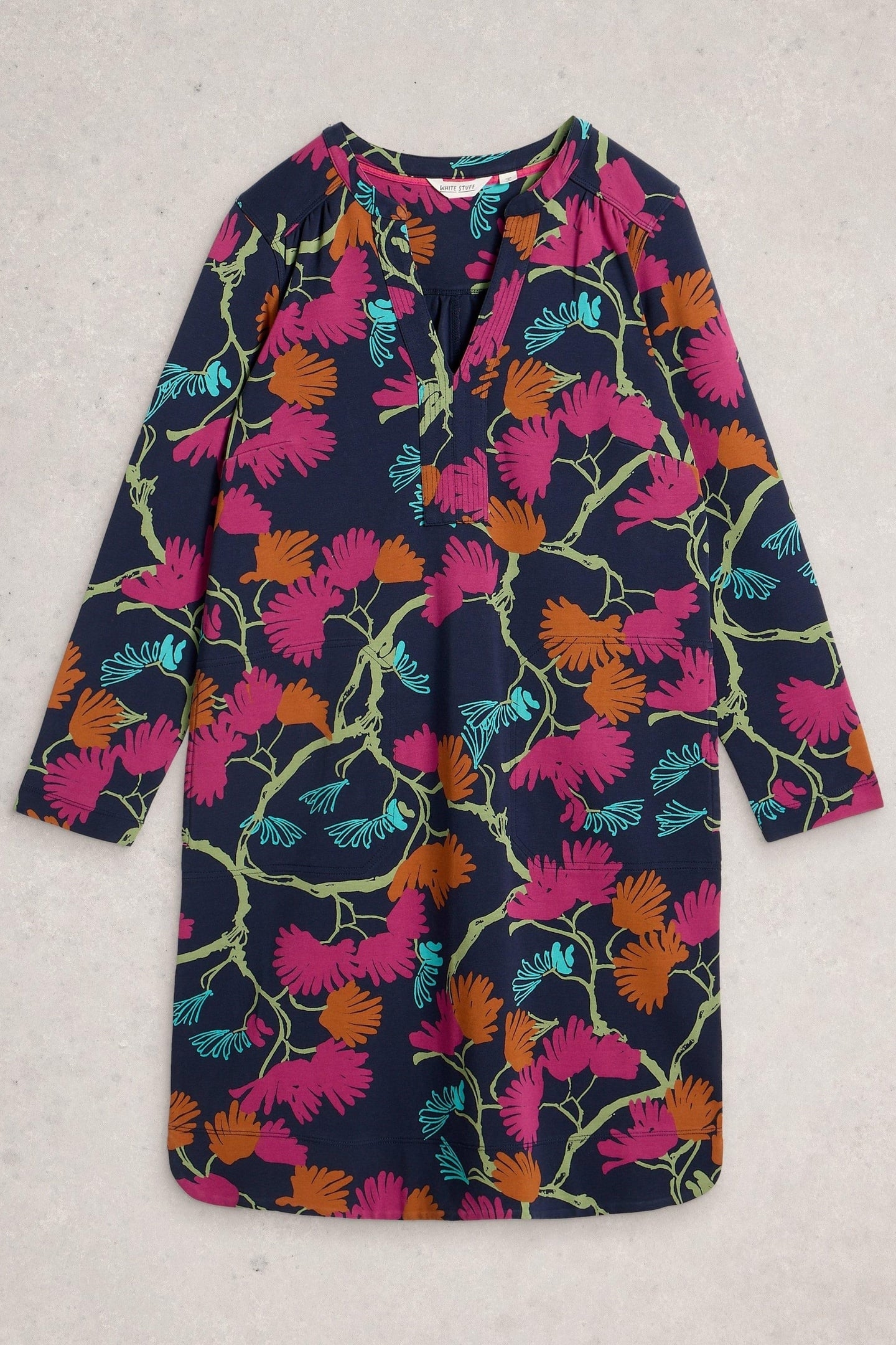 JUNE DRESS NAVY MULTI 3