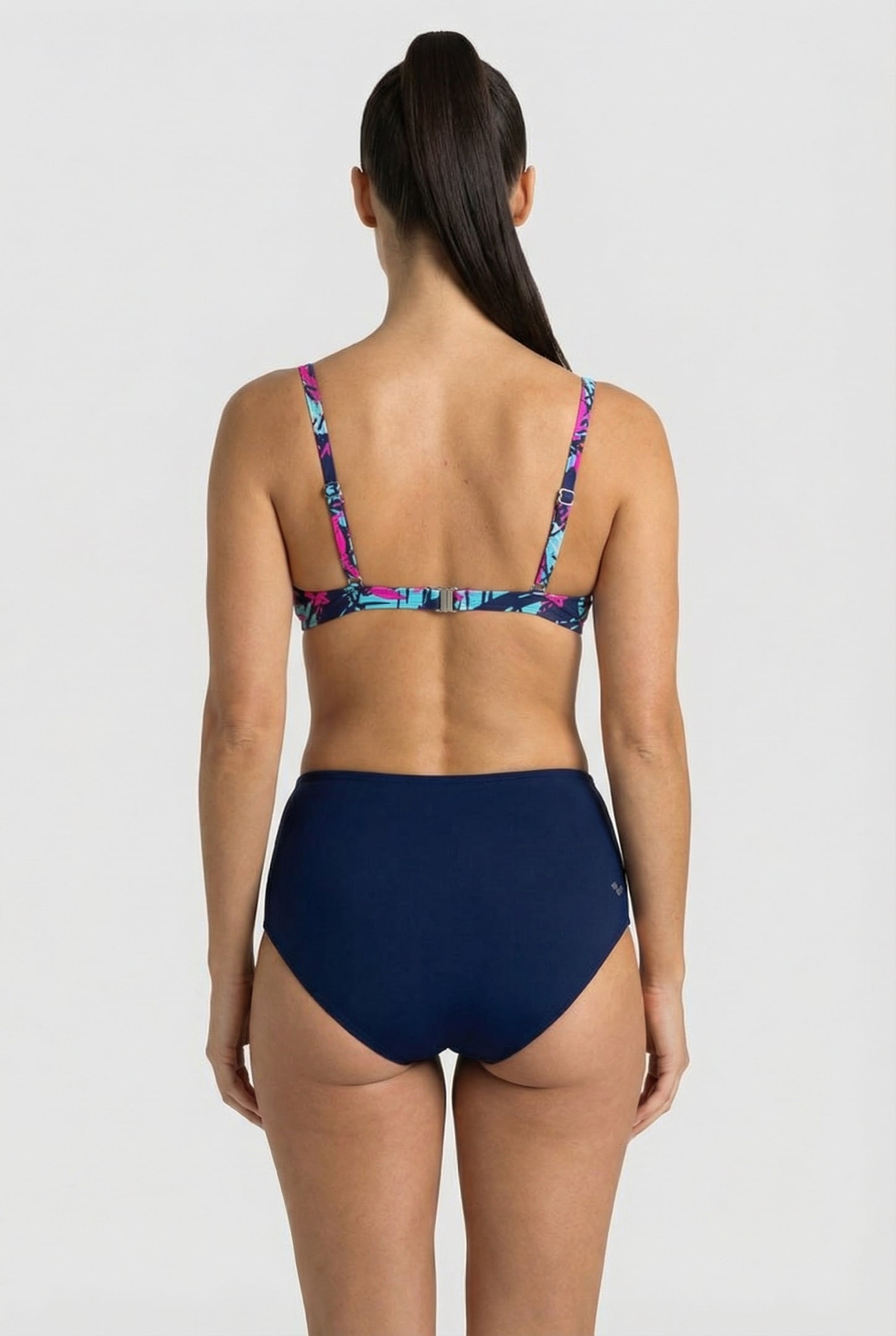 WOMEN'S BODYLIFT SWIMSUIT FRANCY TWO PI NAVY-FREAK ROSE MULT 2