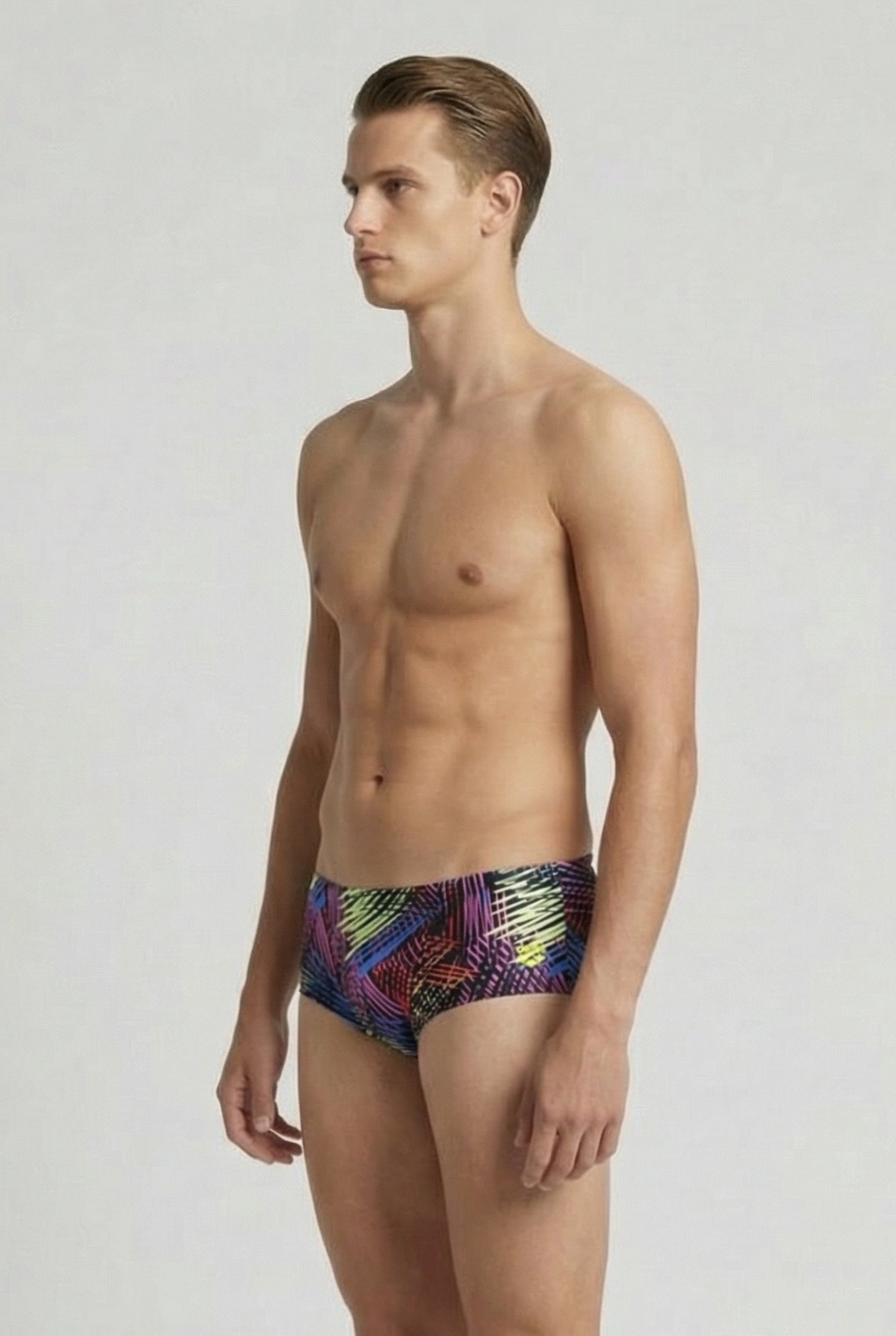 MEN'S ARENA ENERGY SWIM LOW WAIST SHORT BLACK MULTI 3