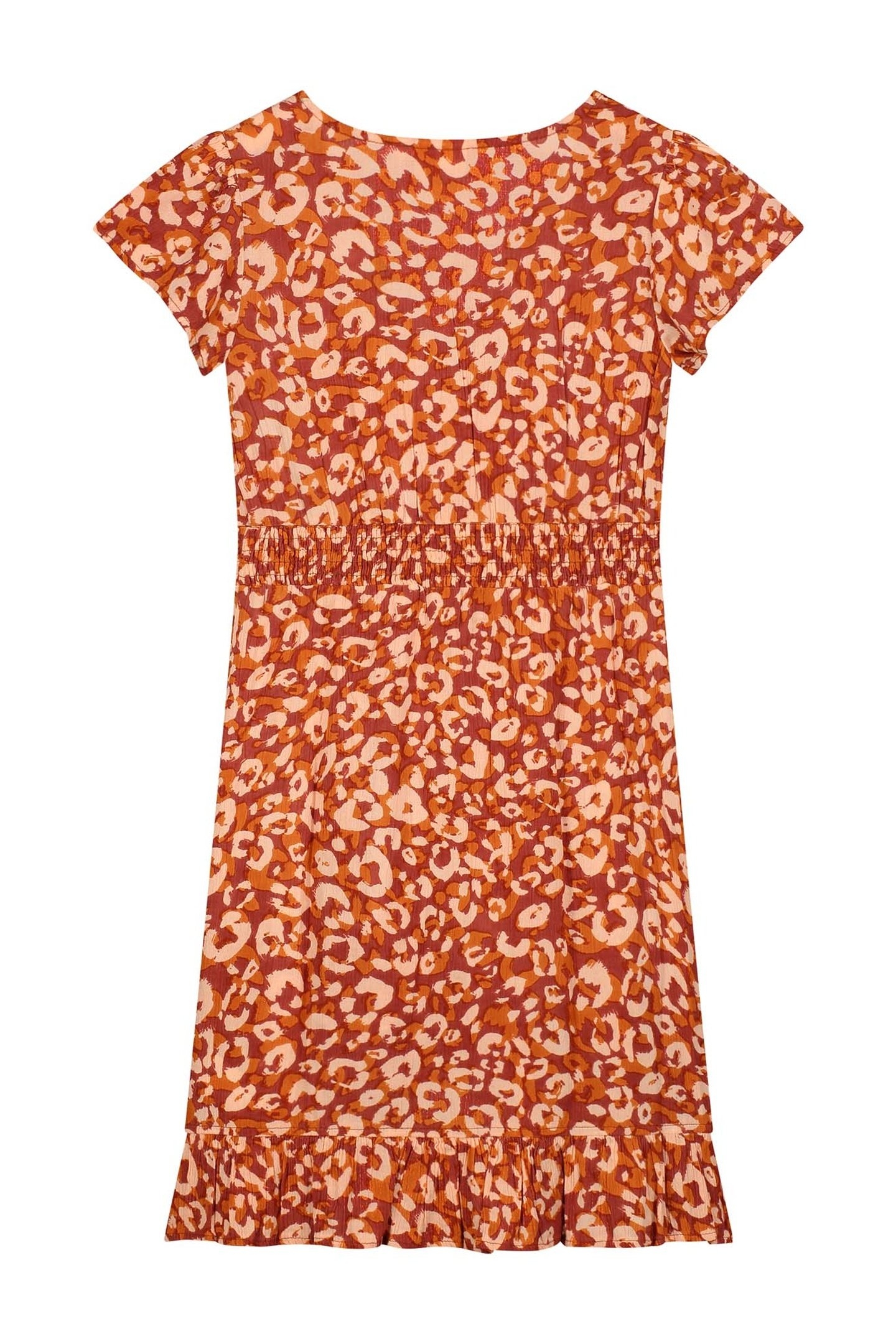 GIRLS SANTA CRUZ DRESS LUSH LEOPARD FROZEN CHOCO BROWN 2