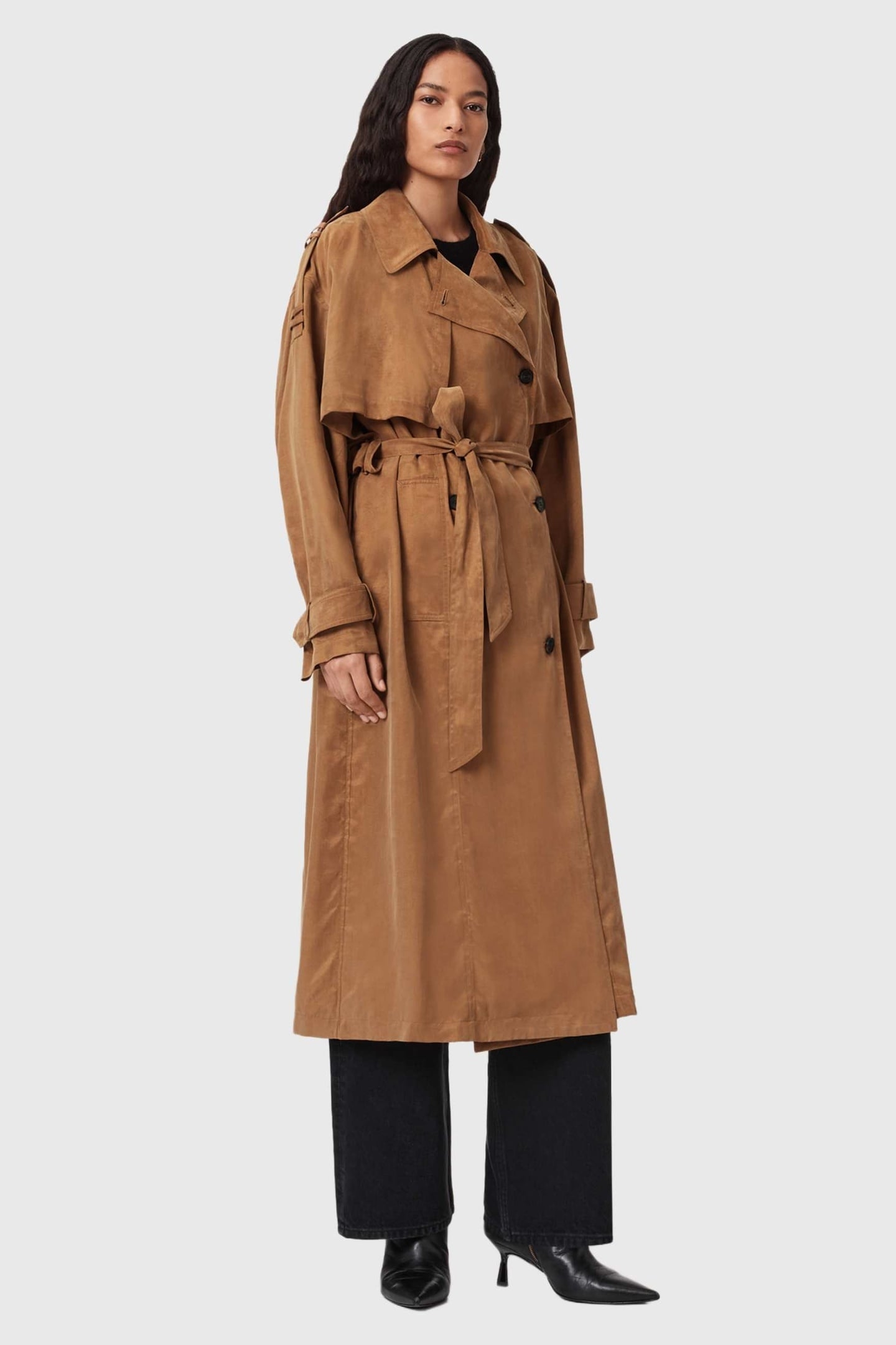 LINNIE TRENCH CARAMEL CAFE BROWN 2