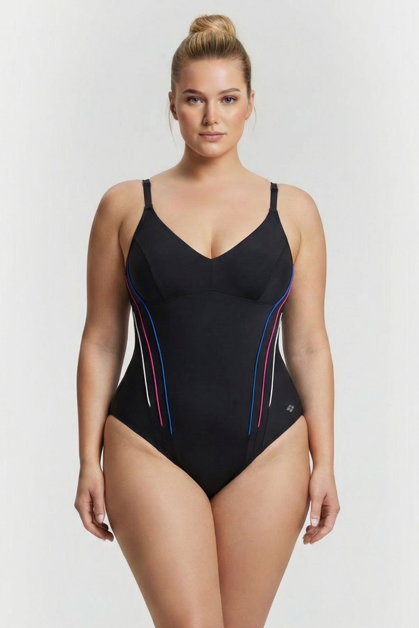 WOMEN'S BODYLIFT SWIMSUIT MARINA EYE BAC NIGHT GREY-BRIGHT B 1