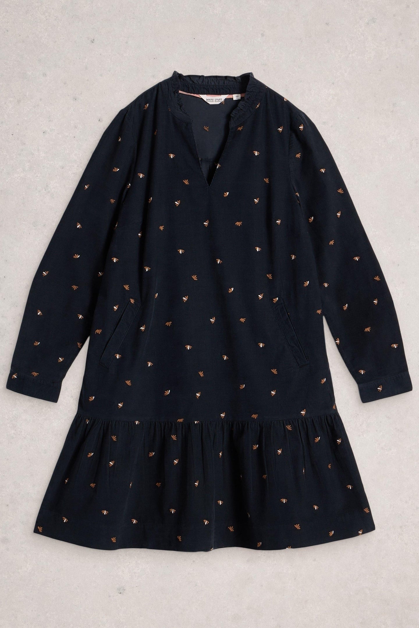 DARIA CORD EMBROIDERED DRESS BLACK MULTI 4