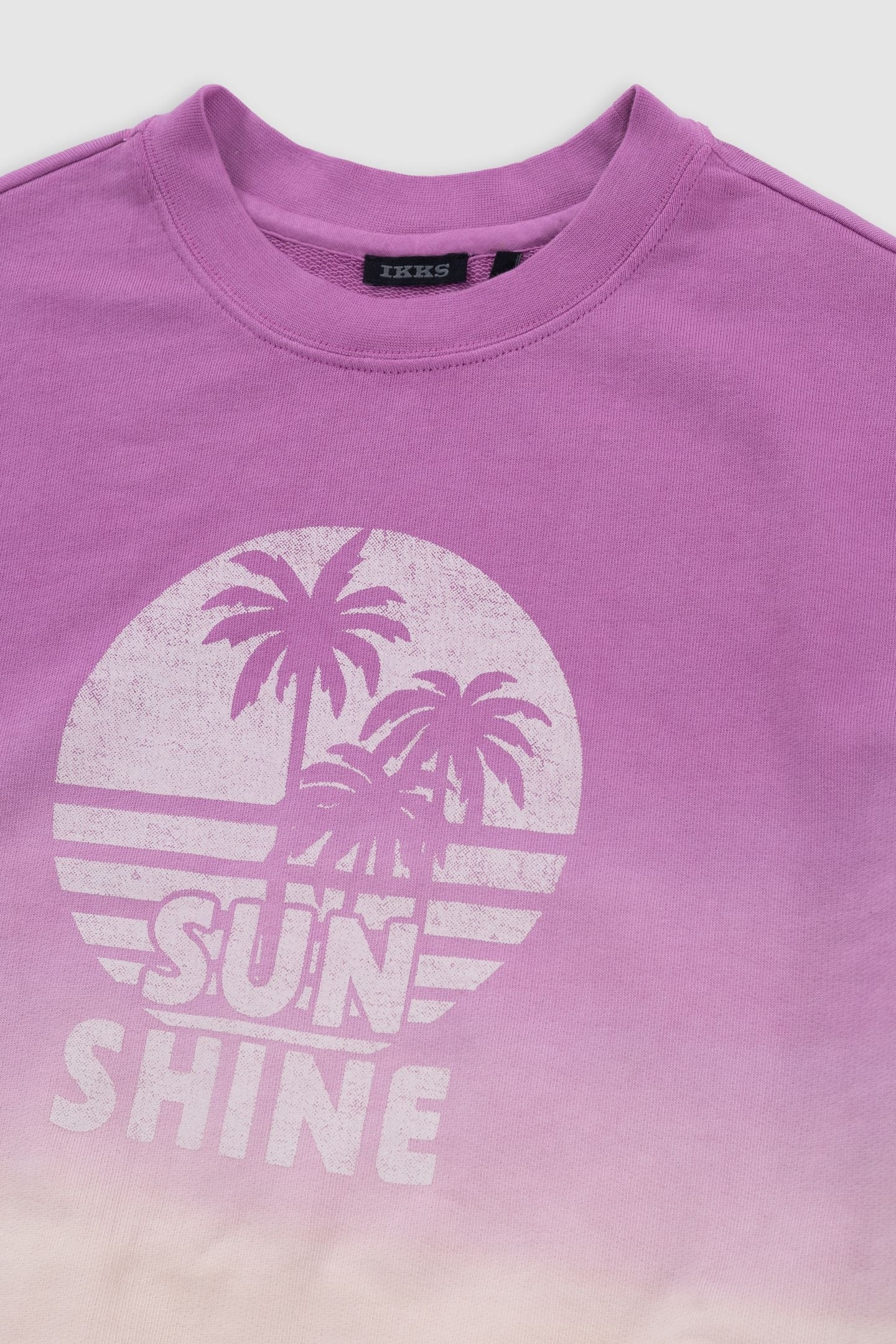 PURPLE SLEEVELESS DEEP DYE SWEATSHIRT WITH MESSAGE 2