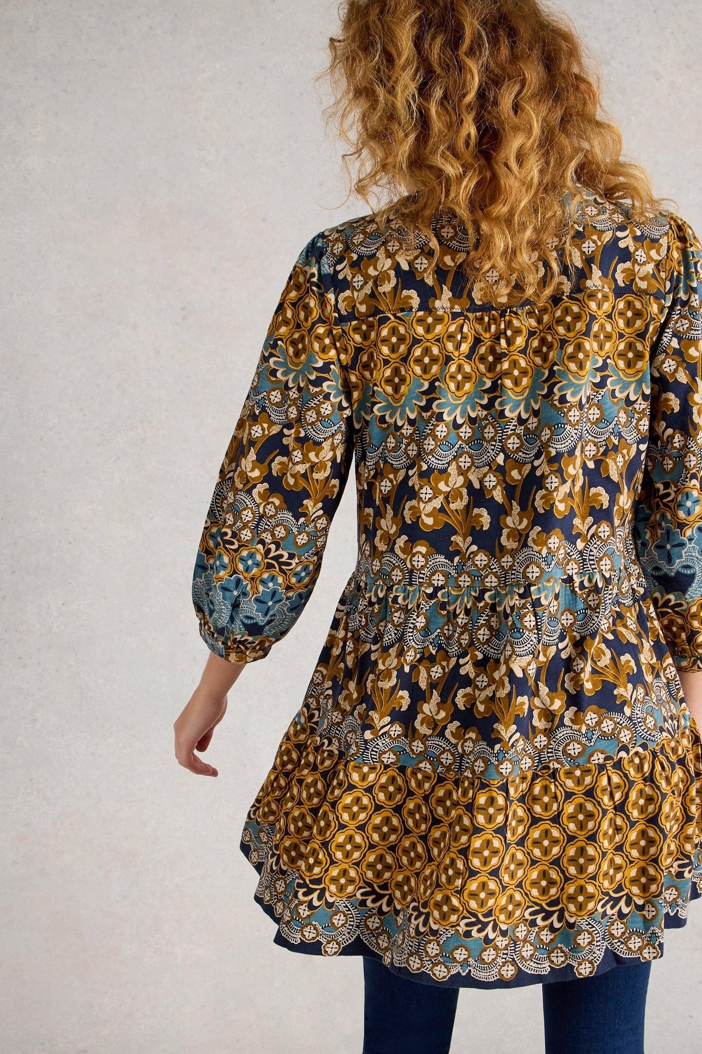 MARTA TUNIC CHARTREUSE PRINT 2