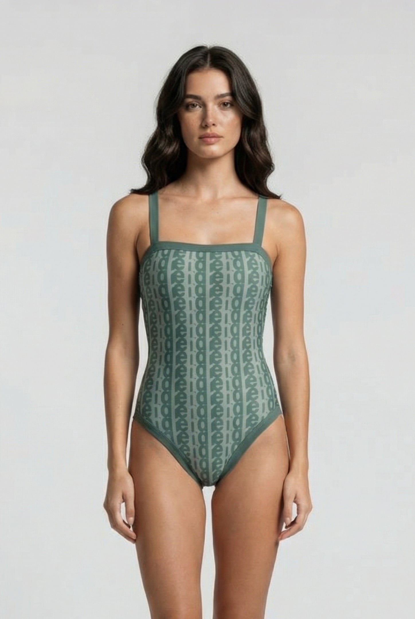 WOMEN'S ARENA MONOGRAM SWIMSUIT U BACK SAGE MULTI-SAGE 1