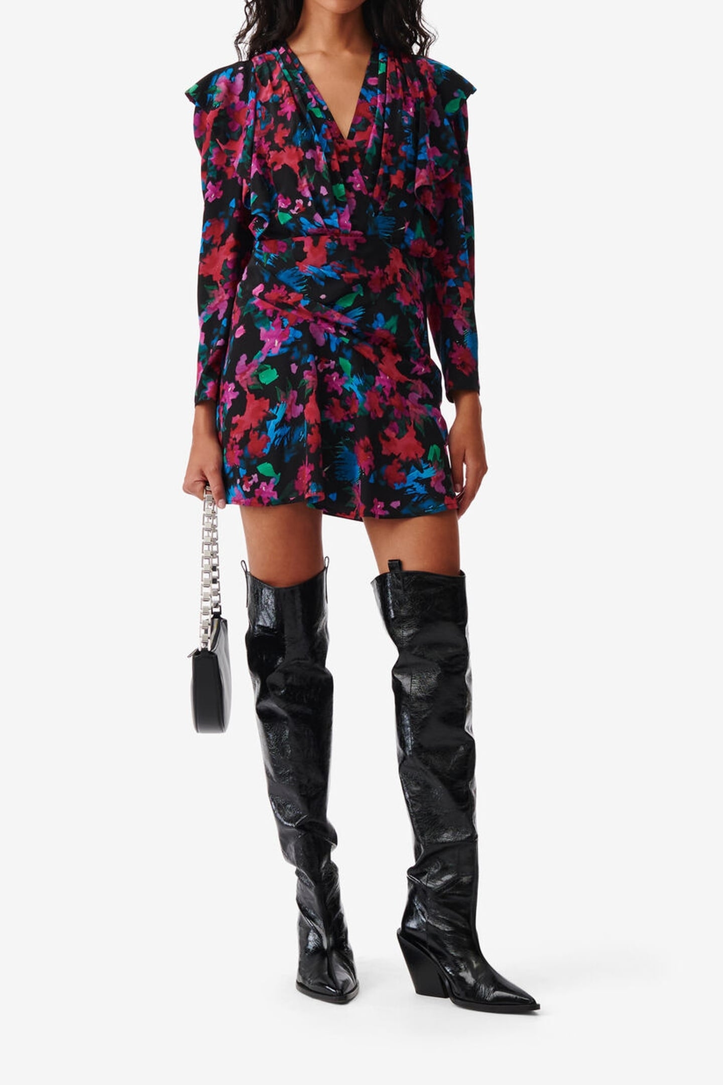 MASCA DRESS BLACK MULTICO 2