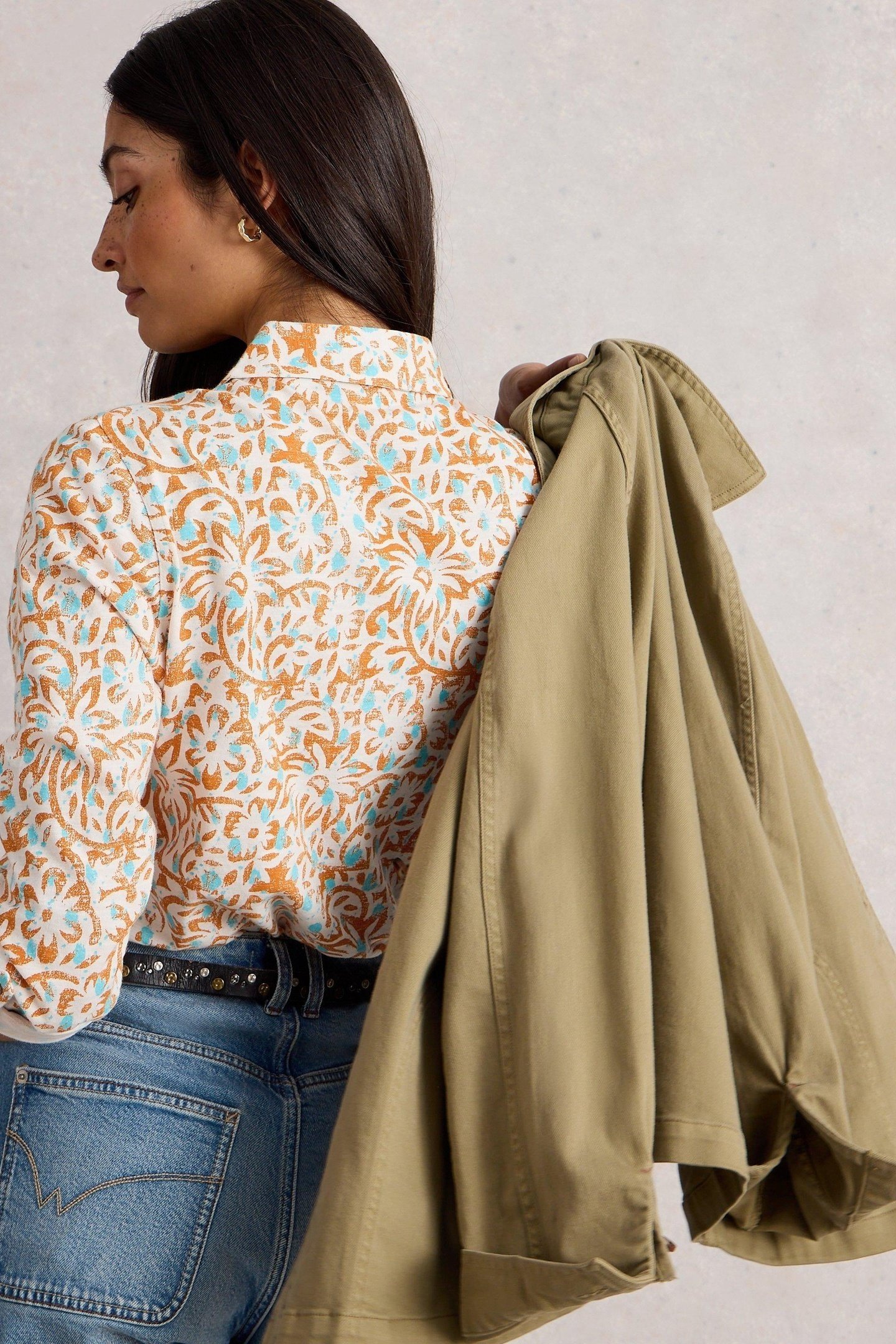 ANNIE JERSEY SHIRT IVORY PRINT 2