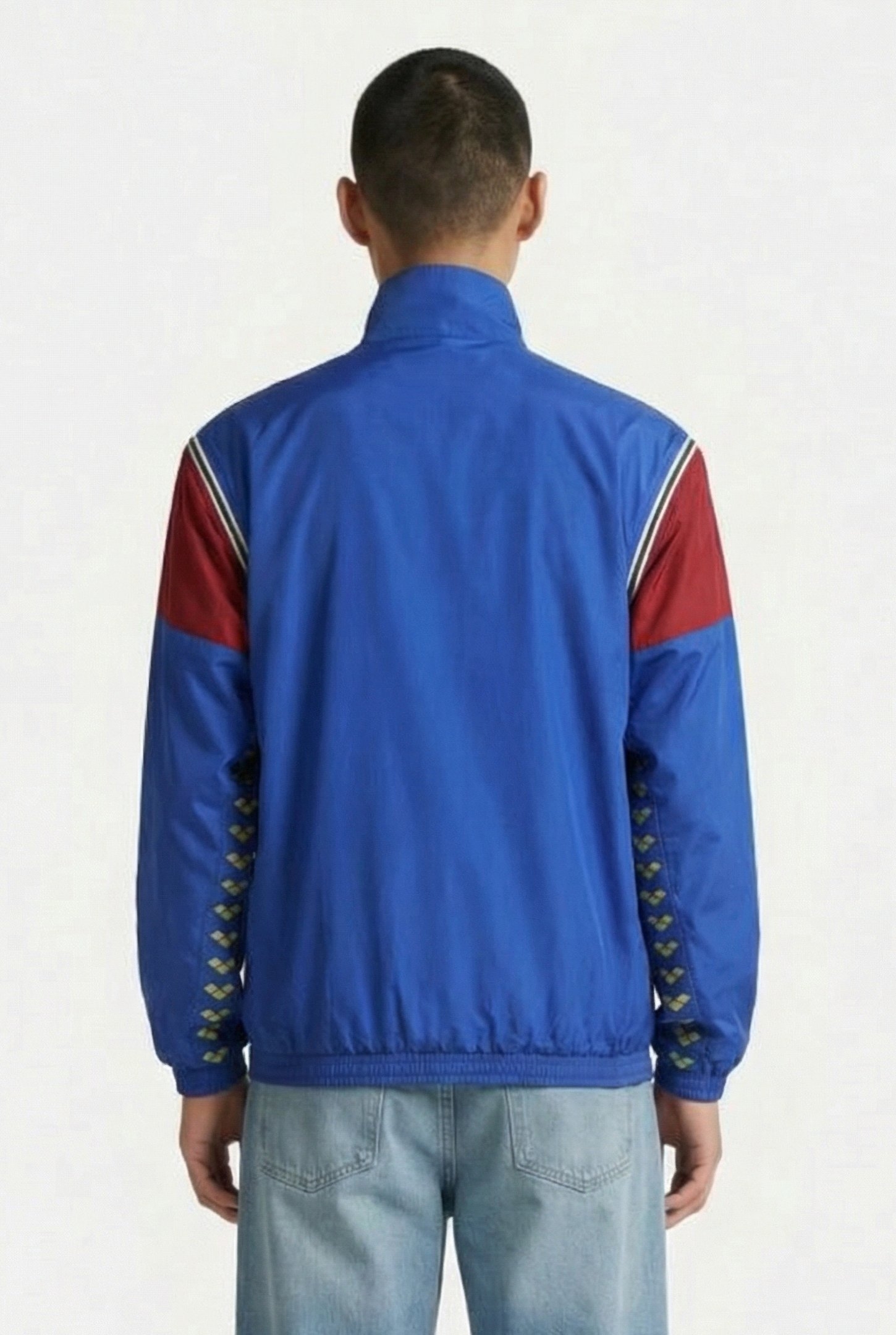 UNISEX ARENA ICONS JACKET CONVERTIBLE NEON BLUE BURGUNDY 3