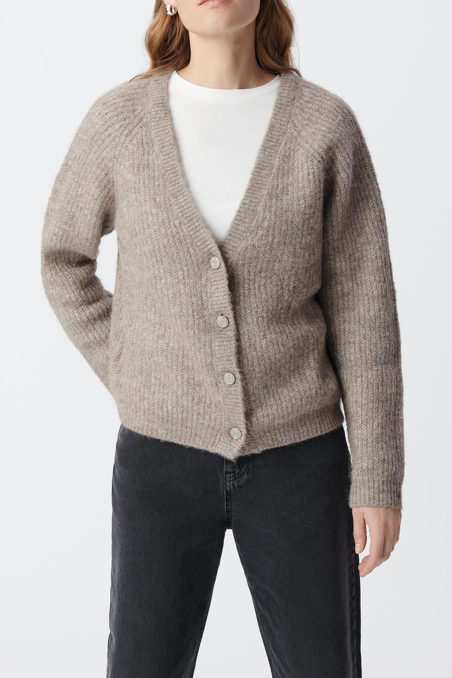 KNITTED SESAME CARDIGAN 2