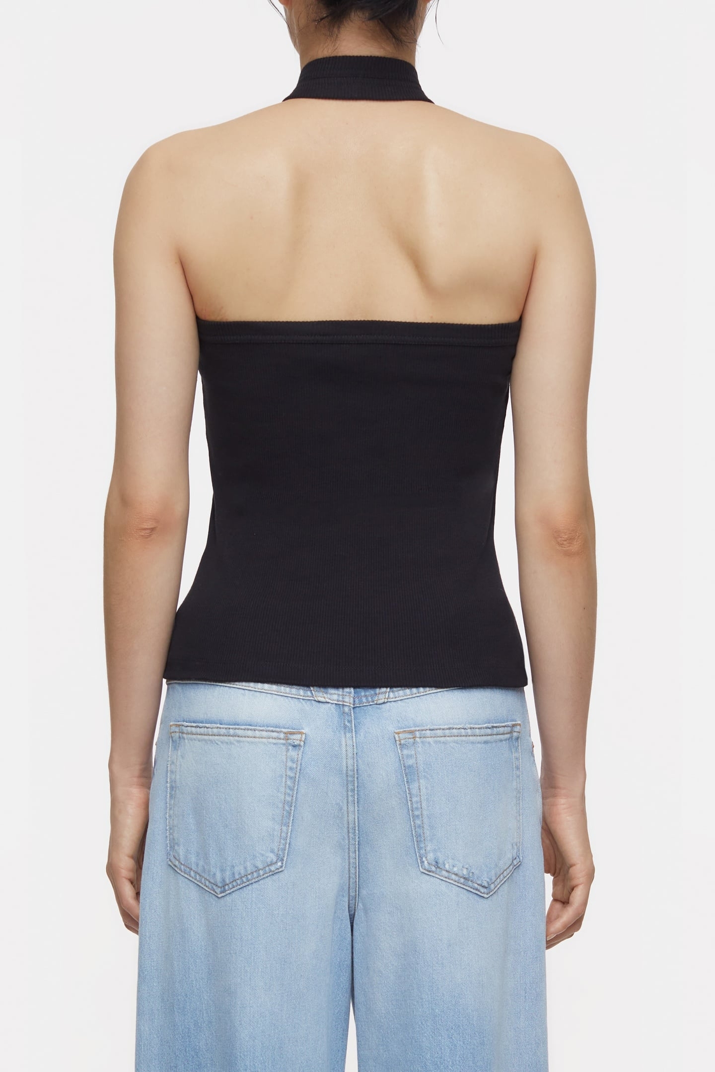 HALTER NECK TOP T-SHIRTS BLACK 4