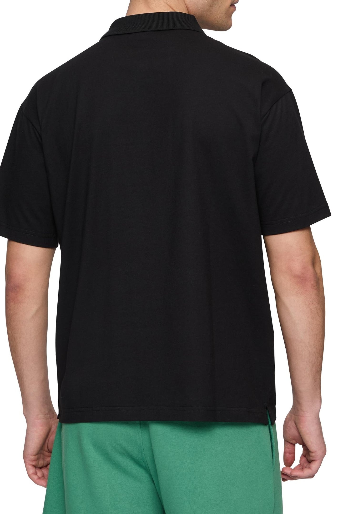 UNISEX BURFORD LOOSE POLO BLACK 3